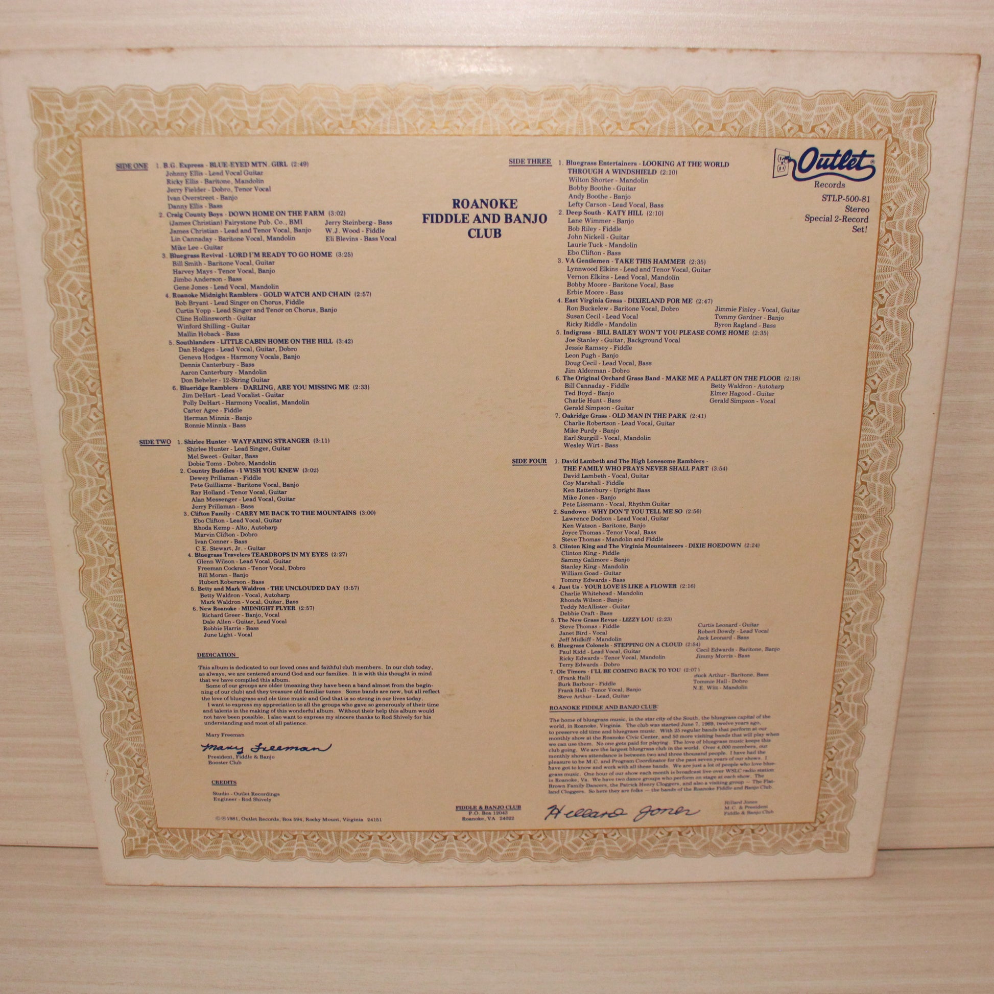 Various : Roanoke Fiddle and Banjo Club (LP,Stereo)