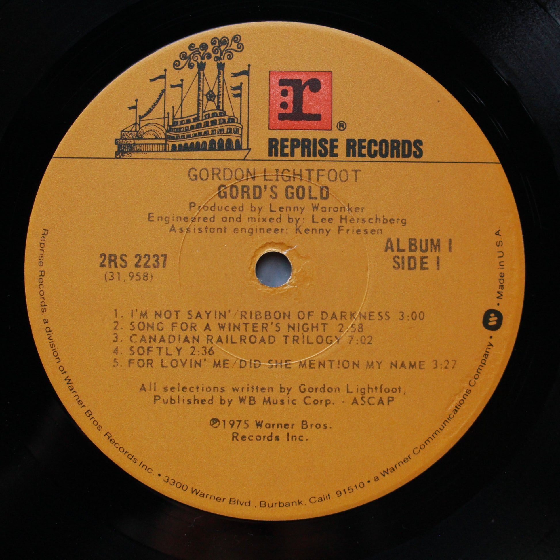 Gordon Lightfoot : Gord's Gold (LP,Compilation)