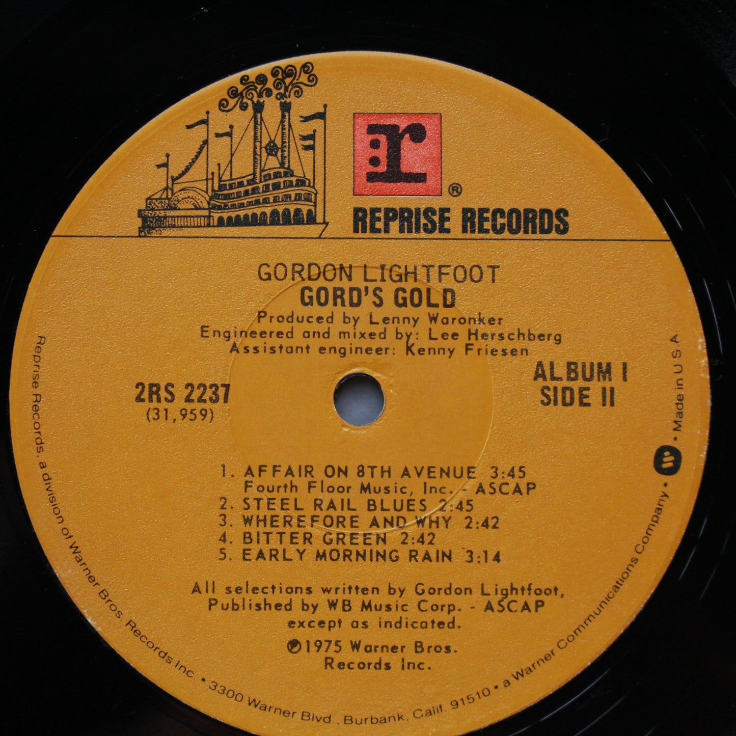 Gordon Lightfoot : Gord's Gold (LP,Compilation)