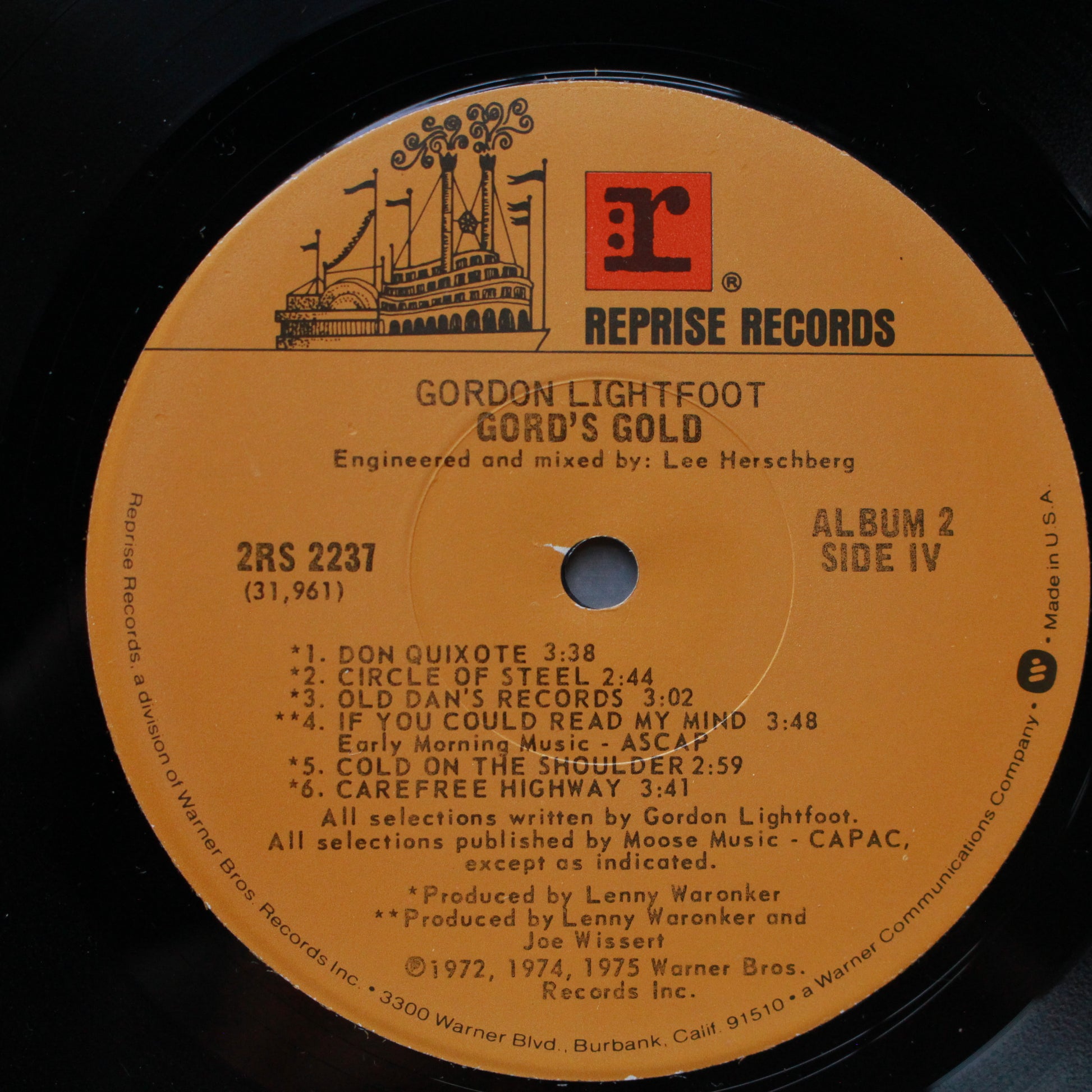 Gordon Lightfoot : Gord's Gold (LP,Compilation)