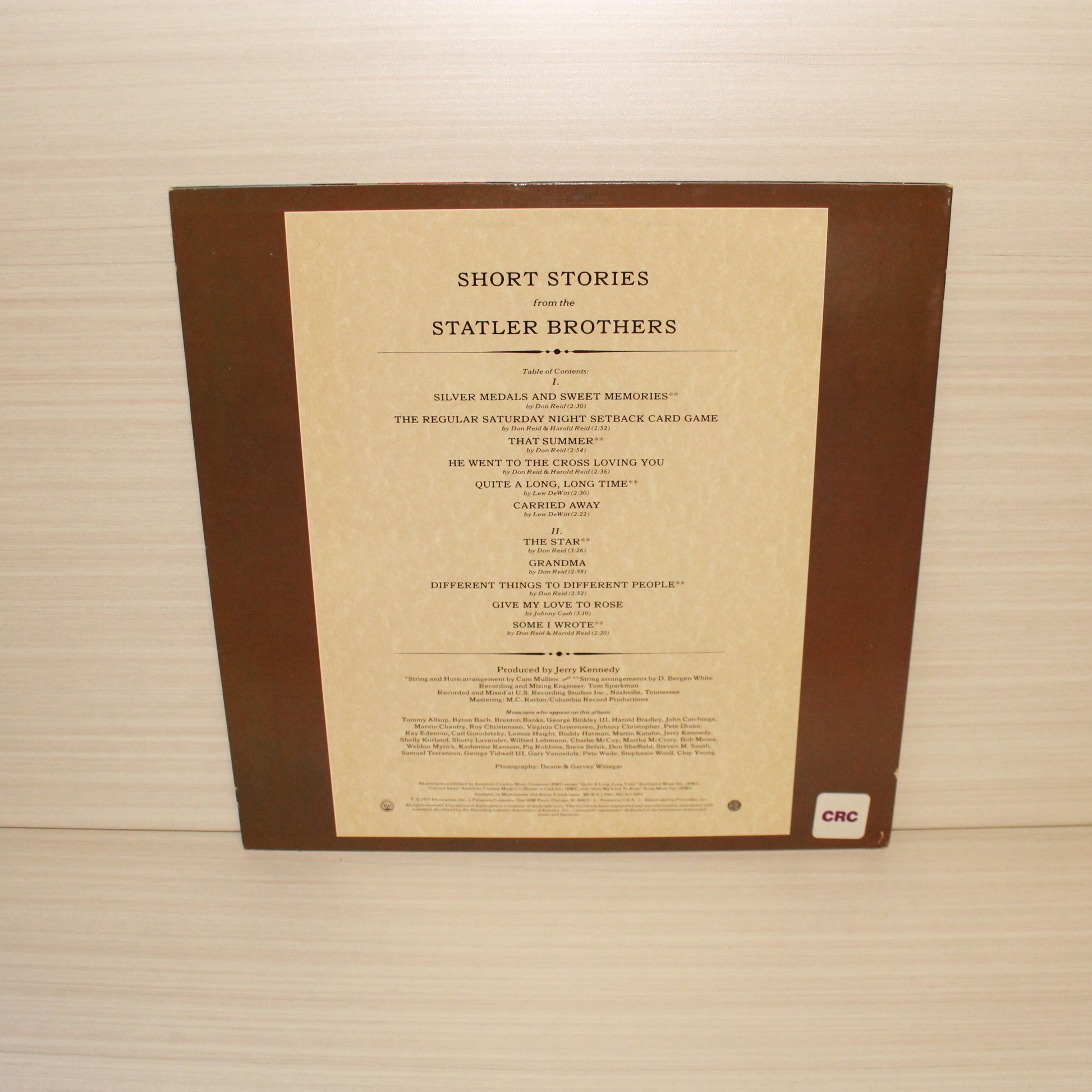 The Statler Brothers : Short Stories (LP,Album,Stereo)