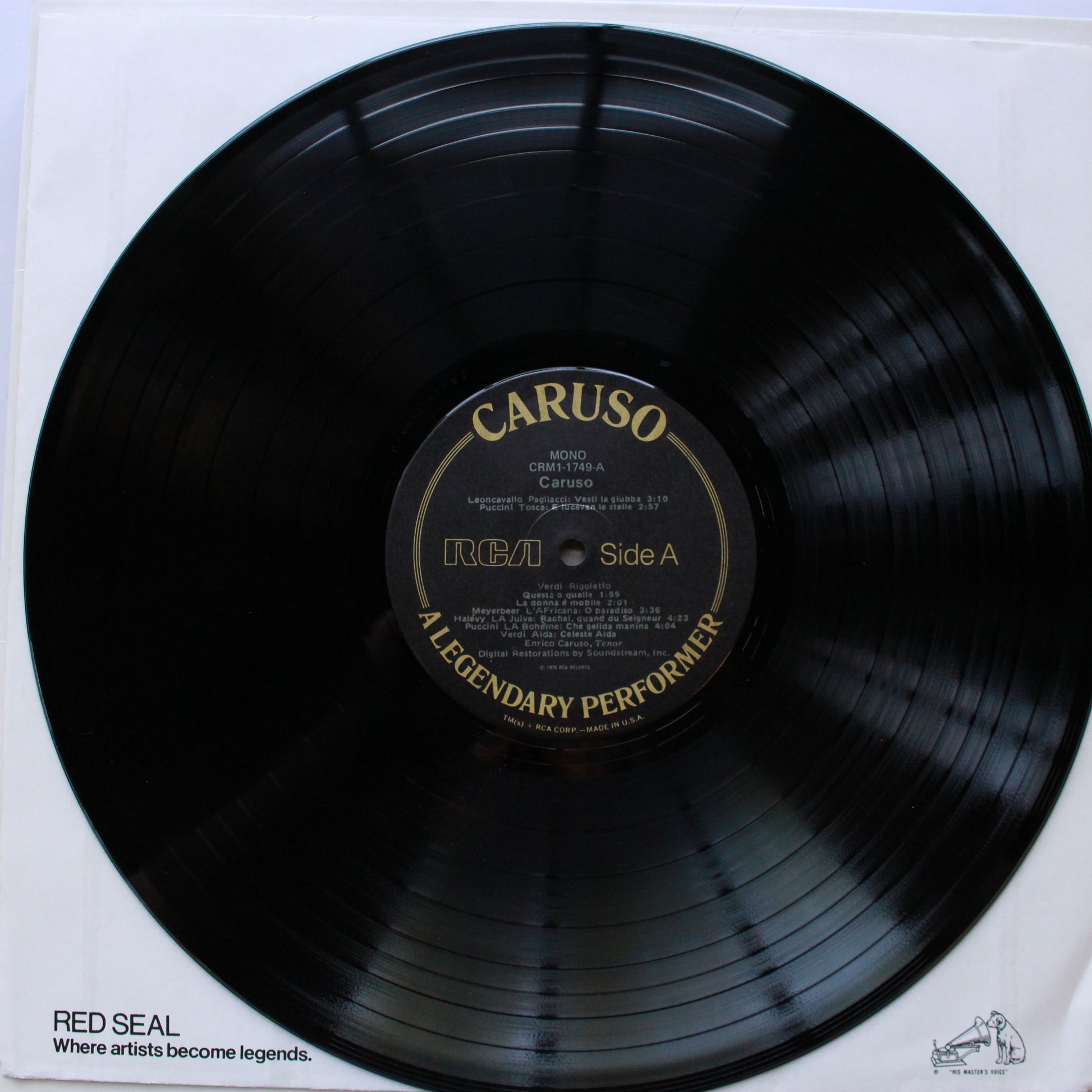 Enrico Caruso : A Legendary Performer (LP,Compilation,Mono)