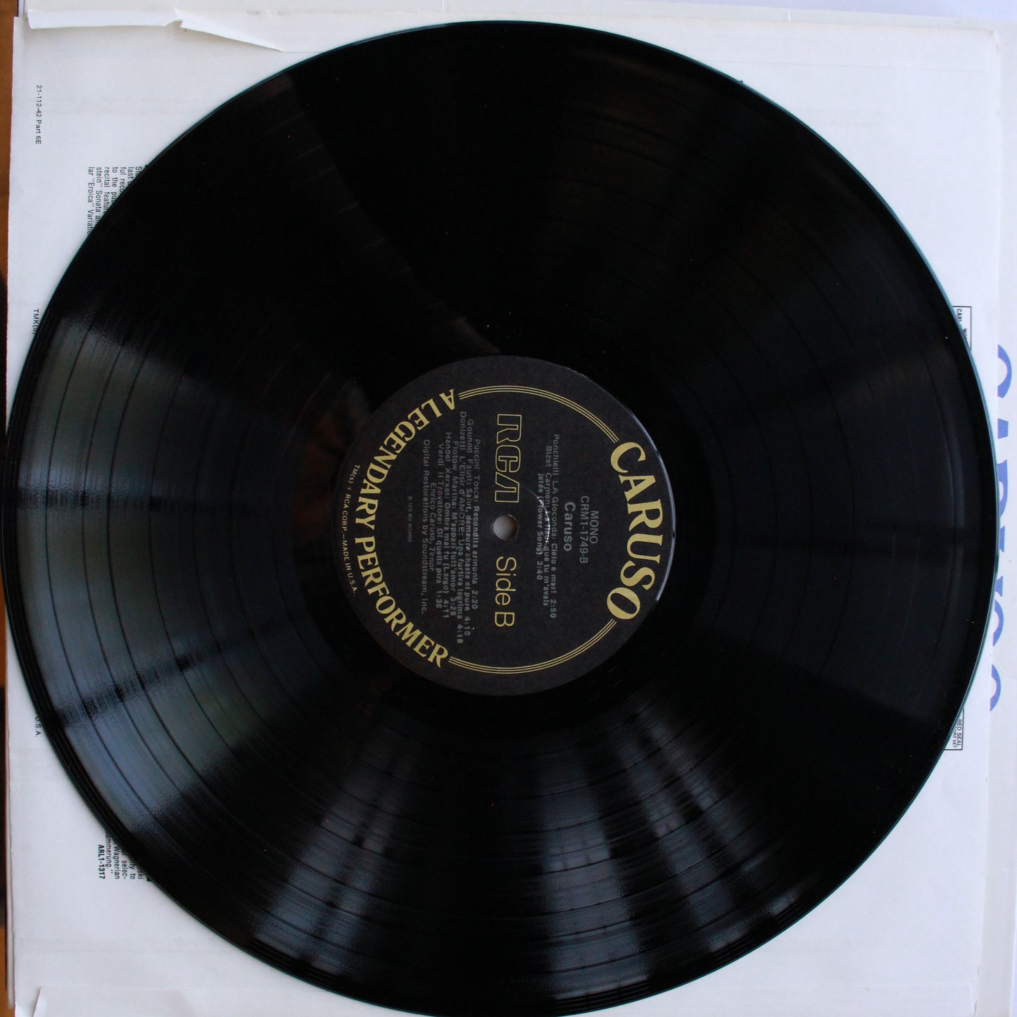 Enrico Caruso : A Legendary Performer (LP,Compilation,Mono)
