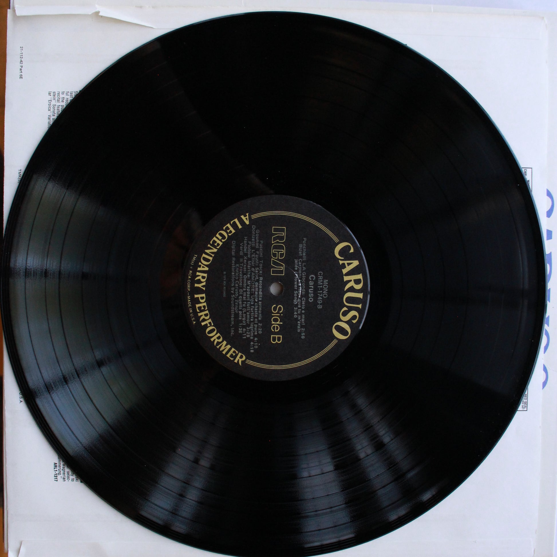 Enrico Caruso : A Legendary Performer (LP,Compilation,Mono)
