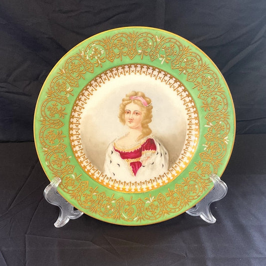 Antique Elite Limoges Portrait Plate - Countess de Provence Artist