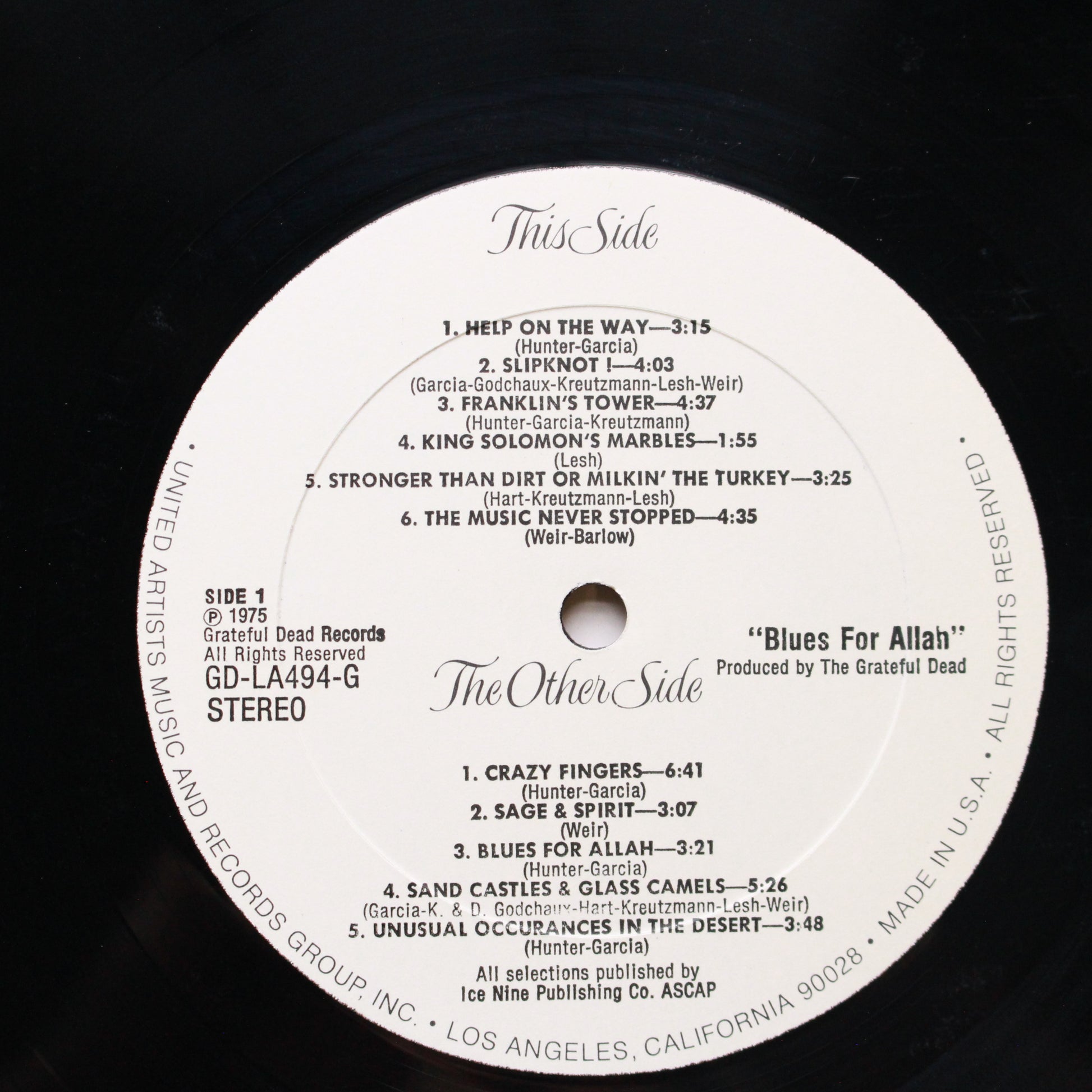 The Grateful Dead : Blues For Allah (LP,Album,Reissue)
