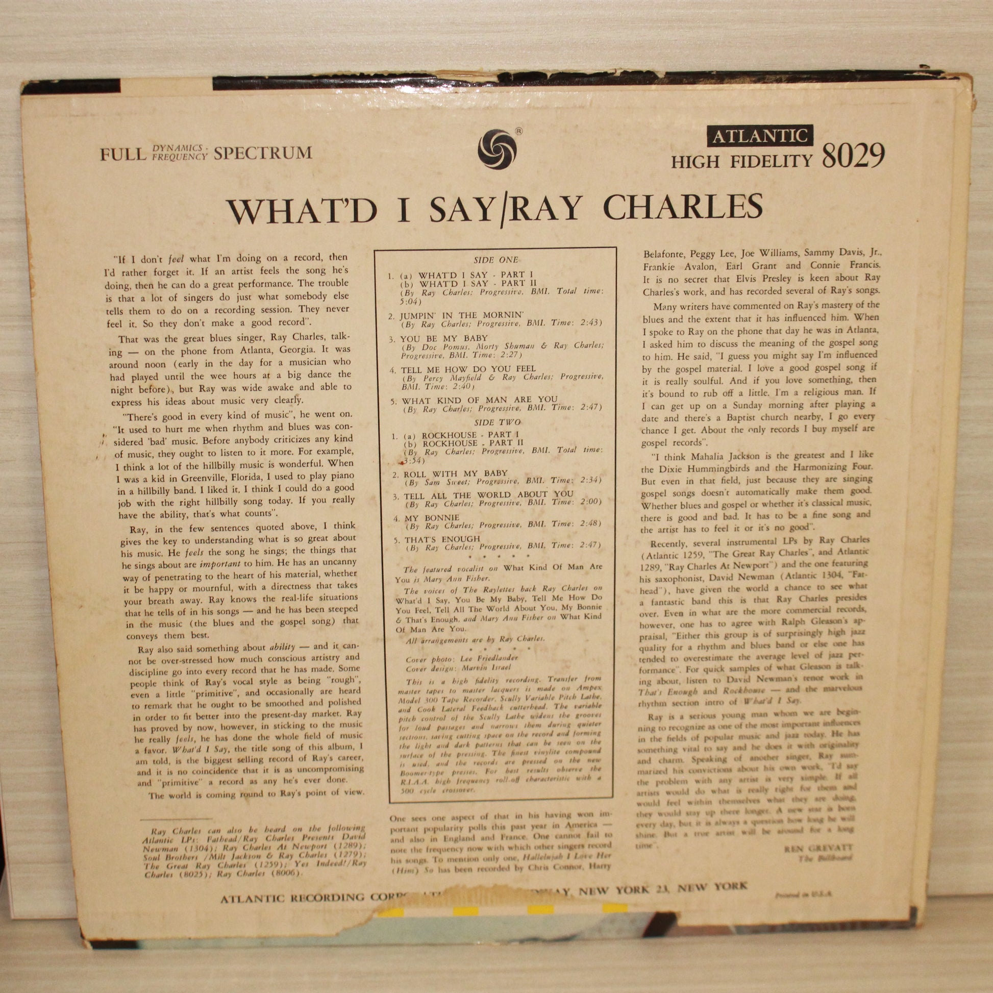 Ray Charles : What'd I Say (LP,Album,Mono)