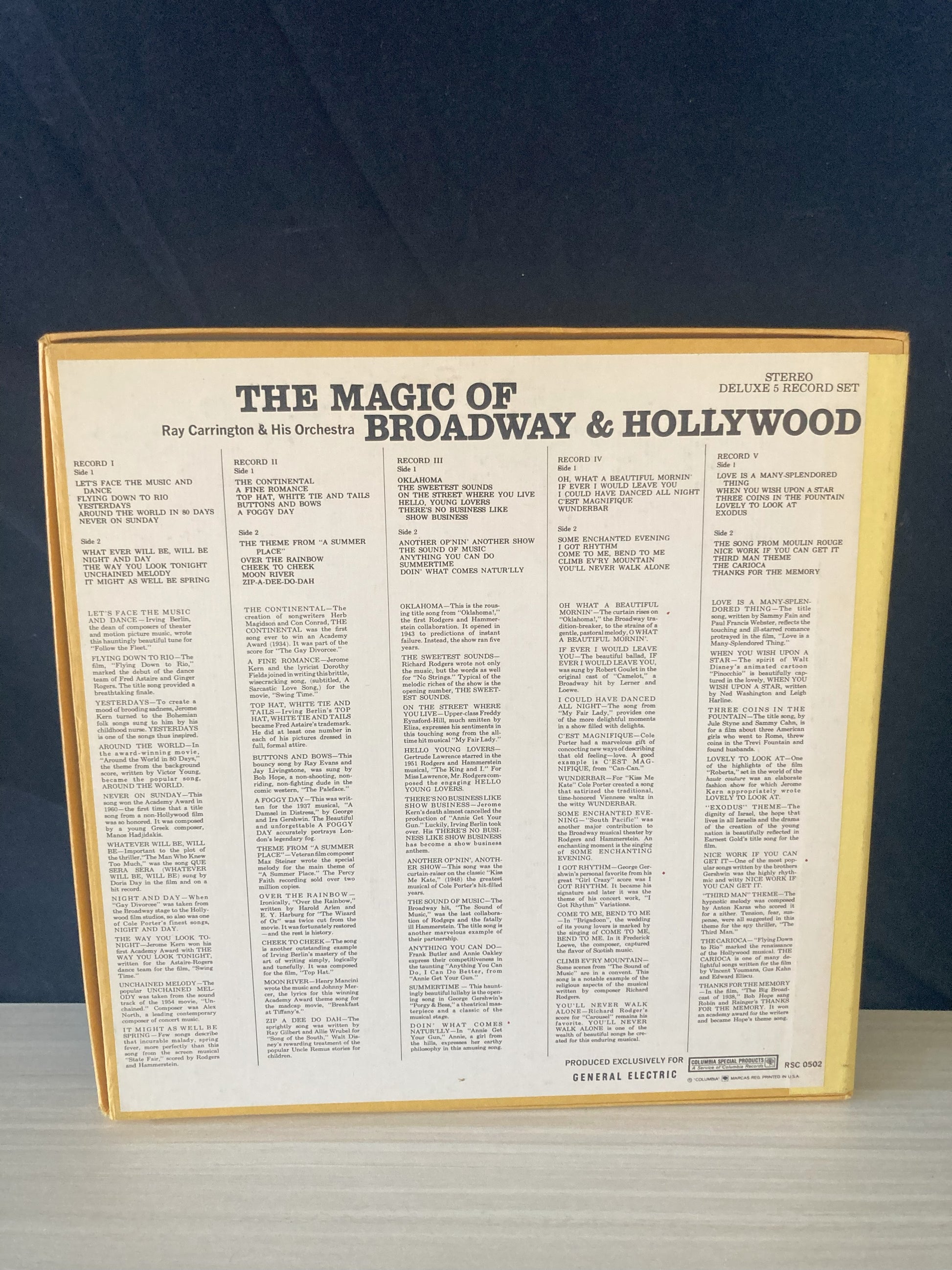 Ray Carrington & His Orchestra : The Magic Of Broadway And Hollywood  (LP,Compilation)
