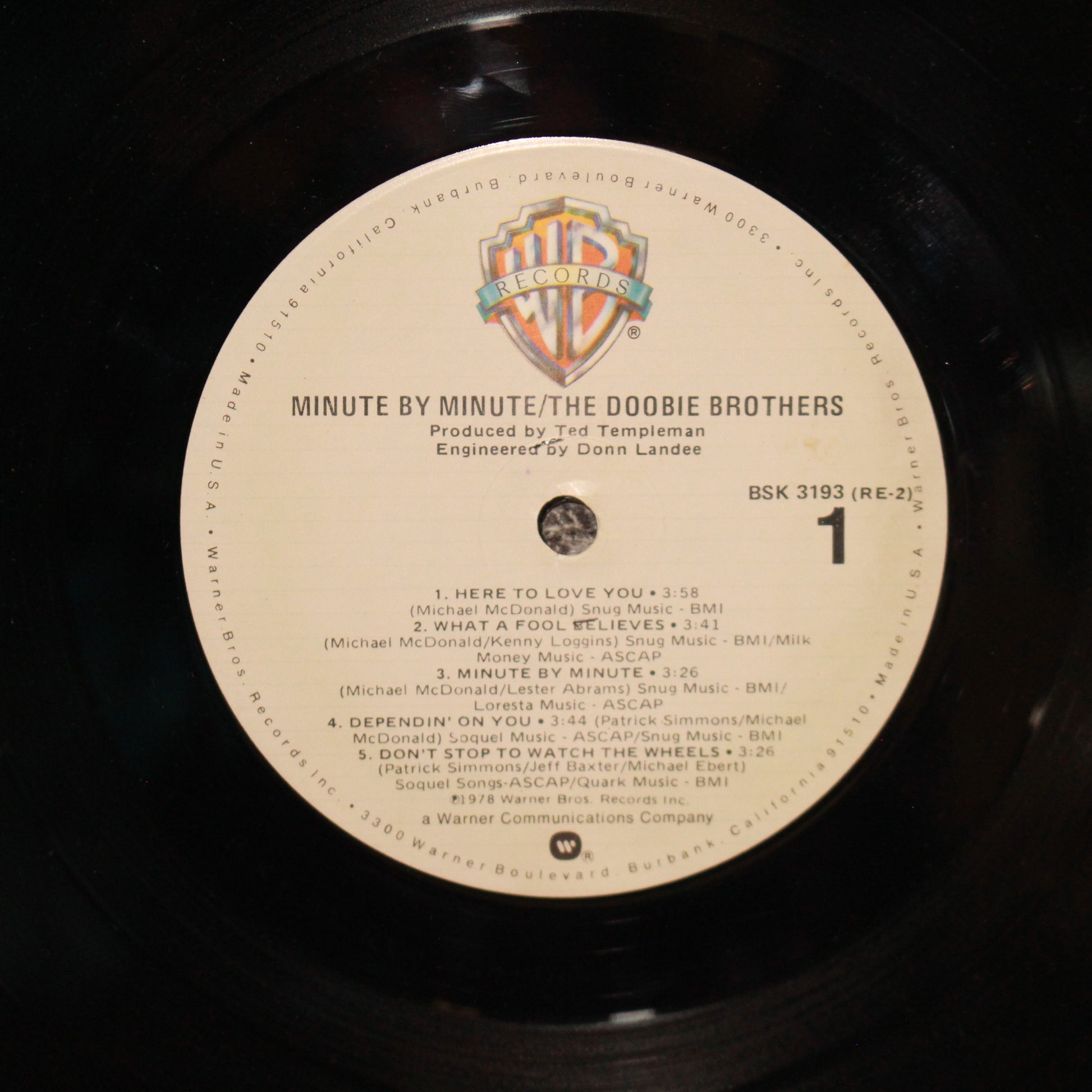 The Doobie Brothers : Minute By Minute (LP,Album,Stereo)