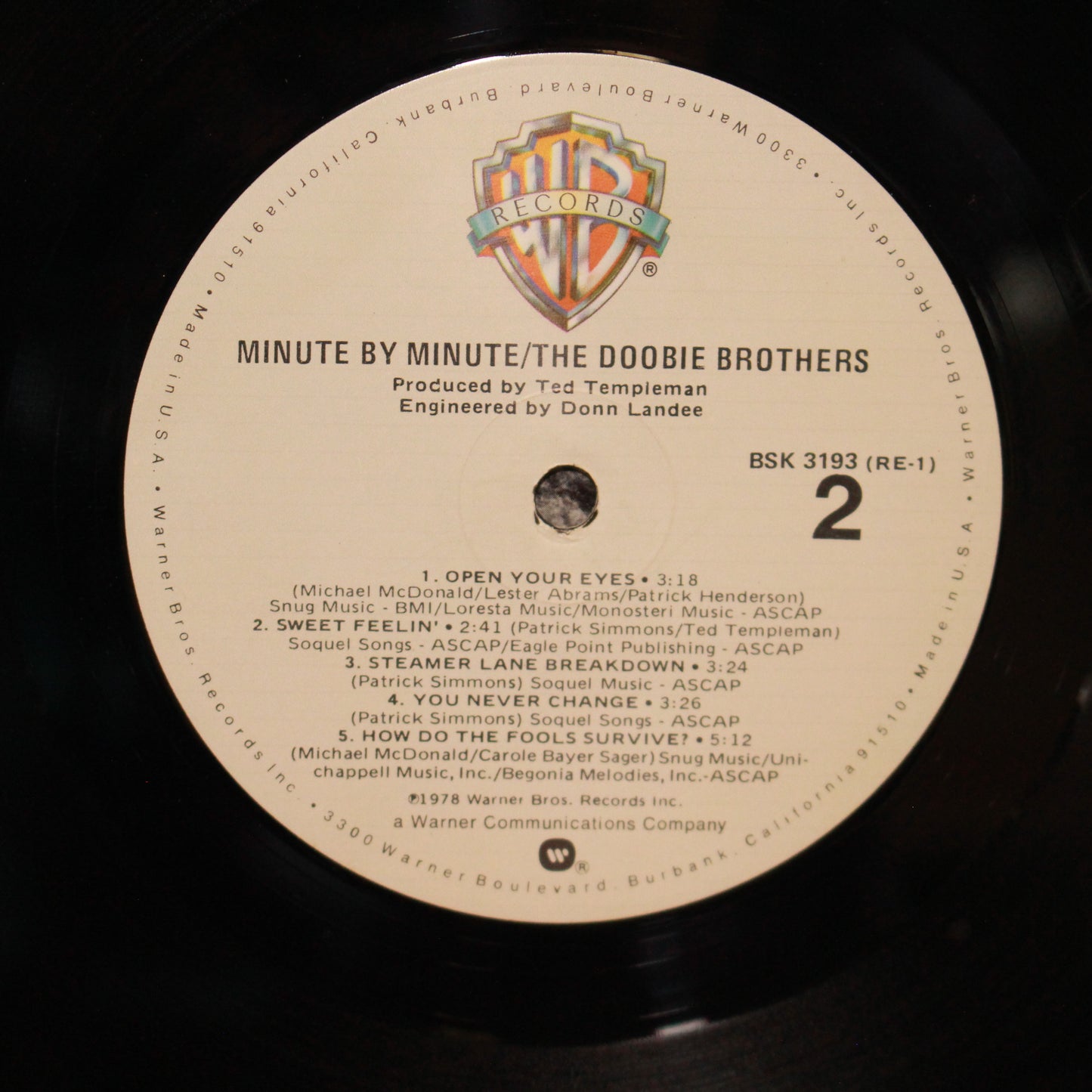 The Doobie Brothers : Minute By Minute (LP,Album,Stereo)