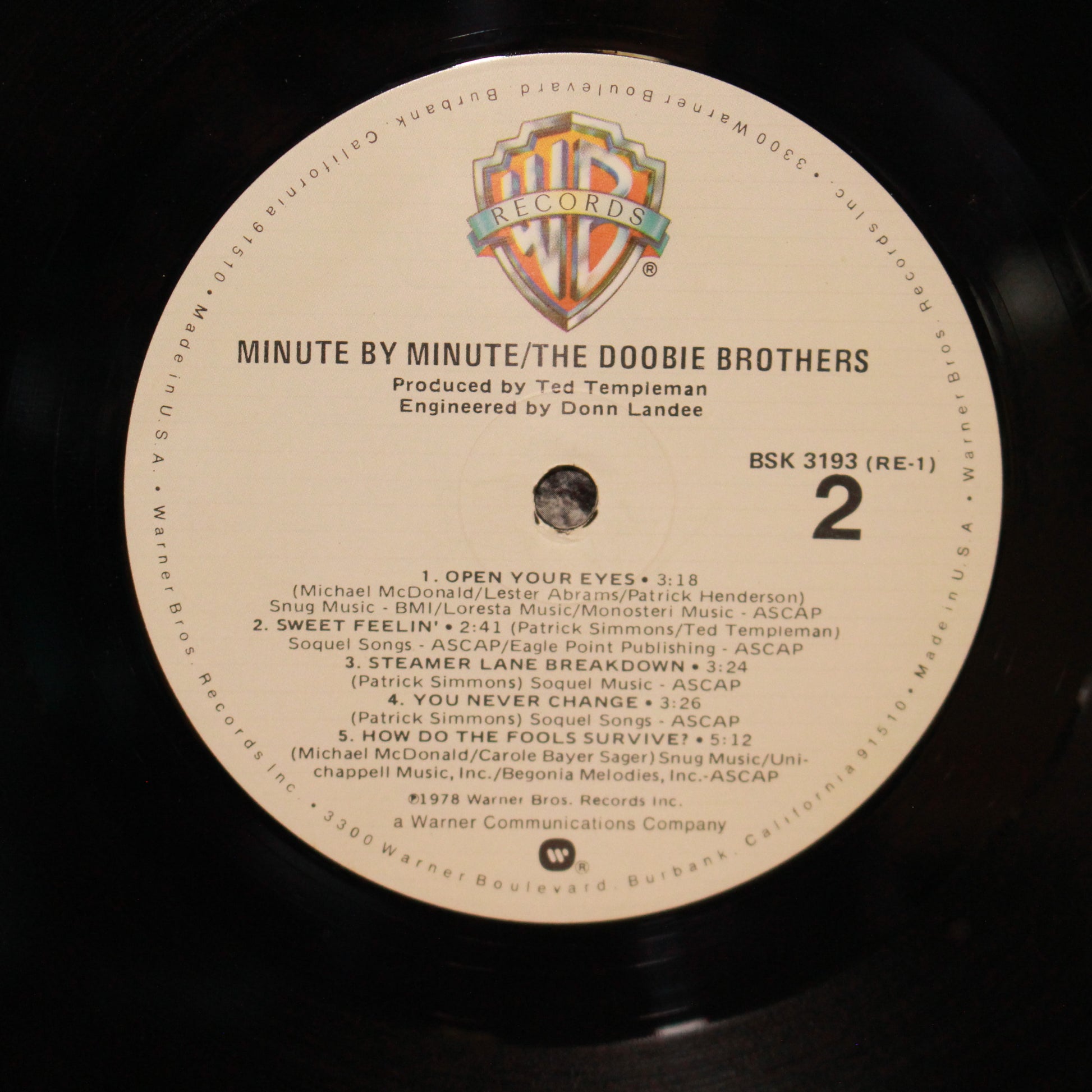 The Doobie Brothers : Minute By Minute (LP,Album,Stereo)