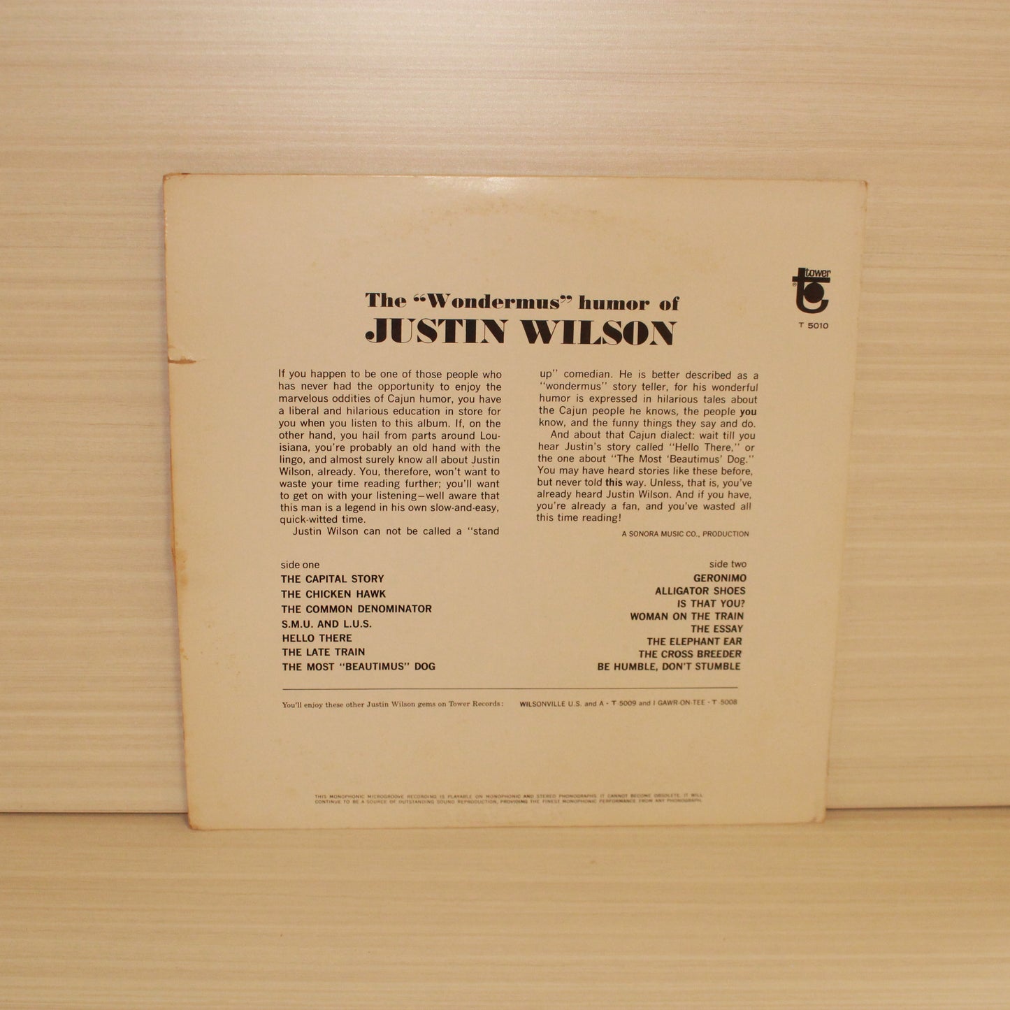 Justin Wilson : The "Wondermus" Humor Of Justin Wilson (LP,Album,Mono)