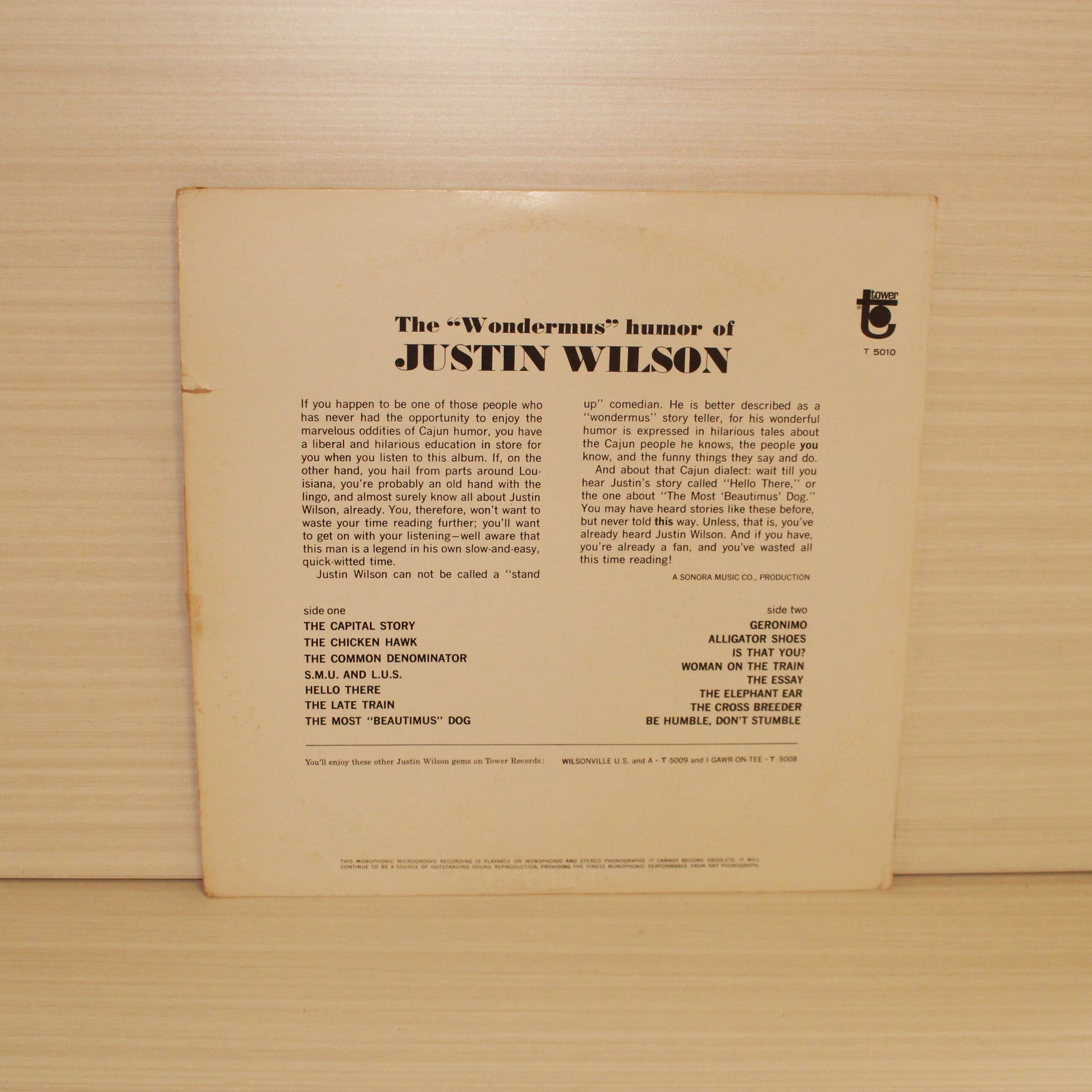 Justin Wilson : The "Wondermus" Humor Of Justin Wilson (LP,Album,Mono)