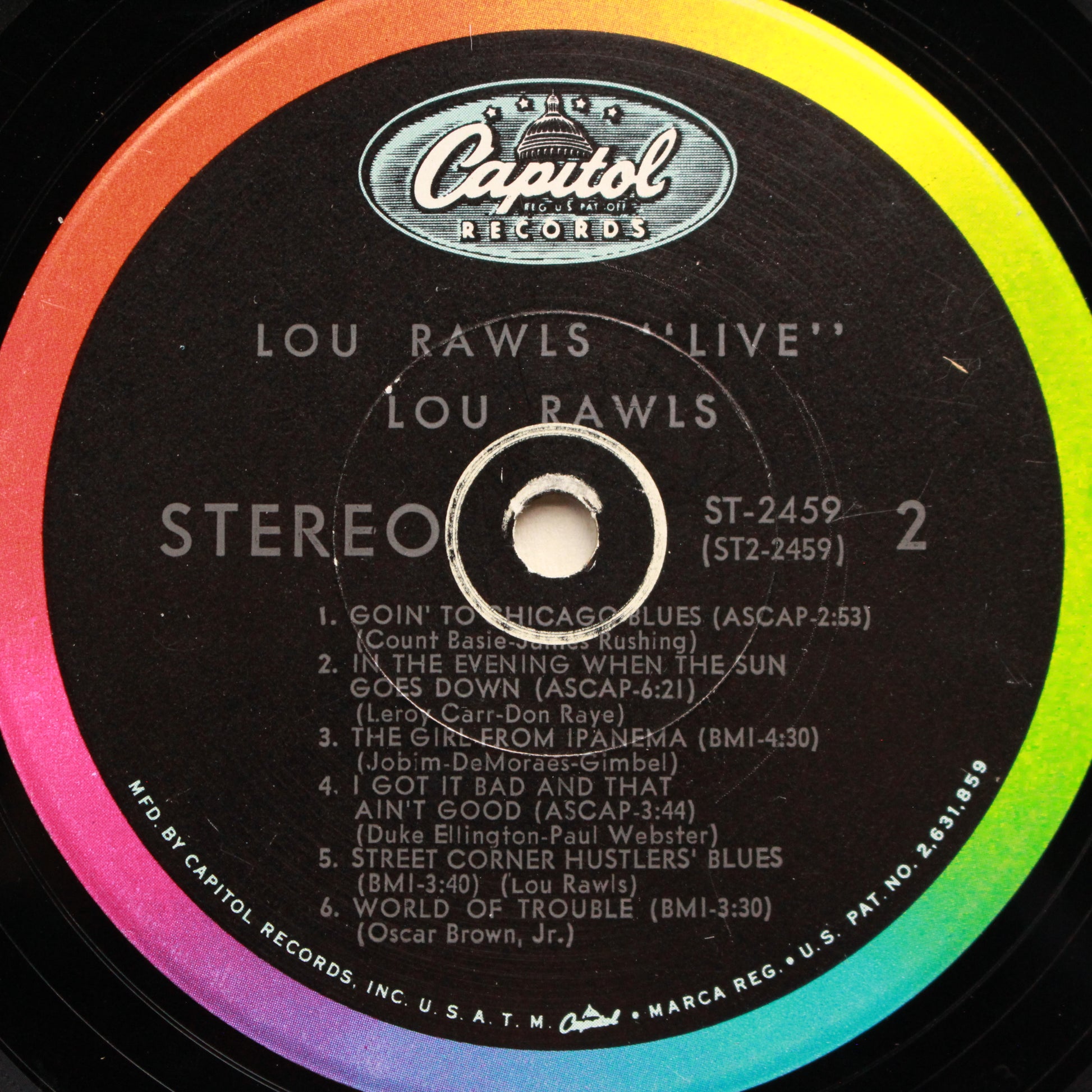 Lou Rawls : Live! (LP,Album,Stereo)