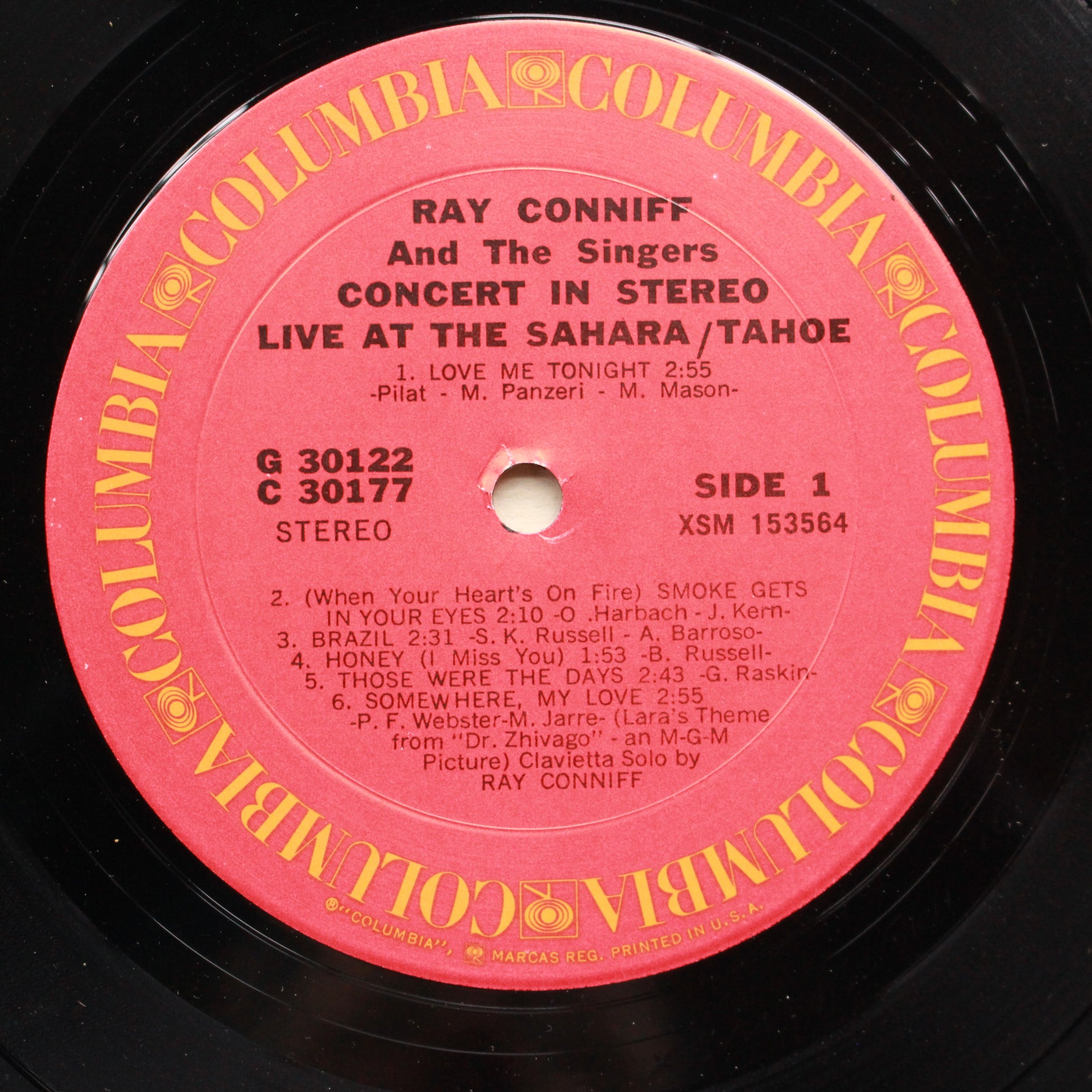 Ray Conniff And The Singers : Ray Conniff's Concert In Stereo (Live At The Sahara/Tahoe) (LP,Album,Stereo)