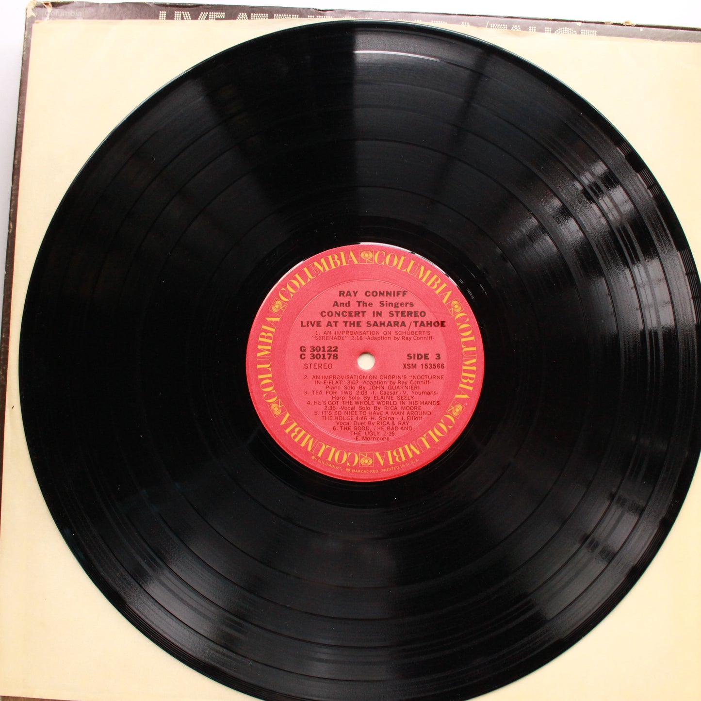 Ray Conniff And The Singers : Ray Conniff's Concert In Stereo (Live At The Sahara/Tahoe) (LP,Album,Stereo)