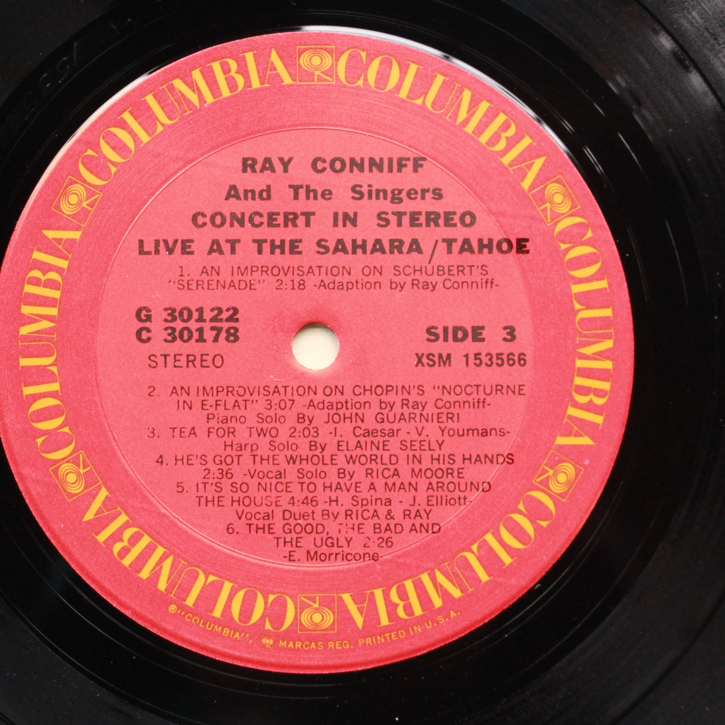Ray Conniff And The Singers : Ray Conniff's Concert In Stereo (Live At The Sahara/Tahoe) (LP,Album,Stereo)