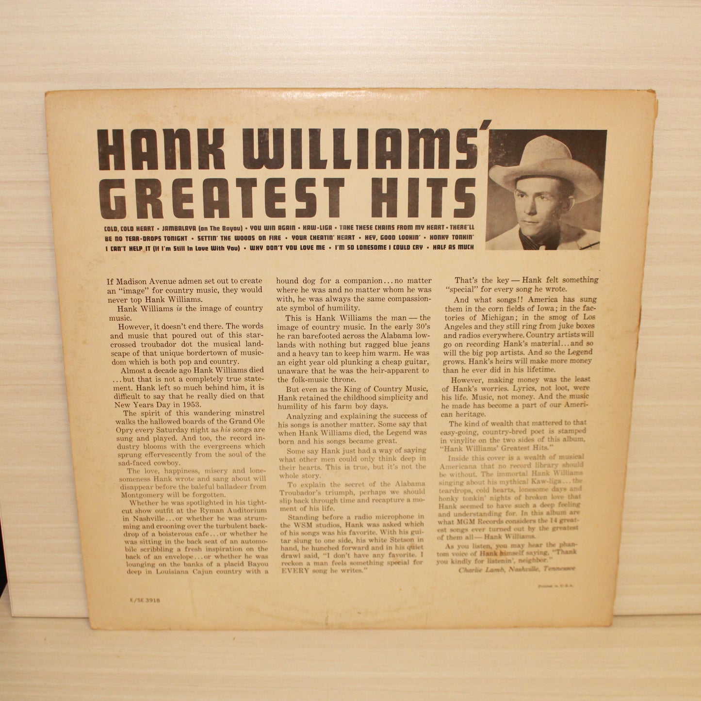 Hank Williams : Greatest Hits (LP,Compilation)