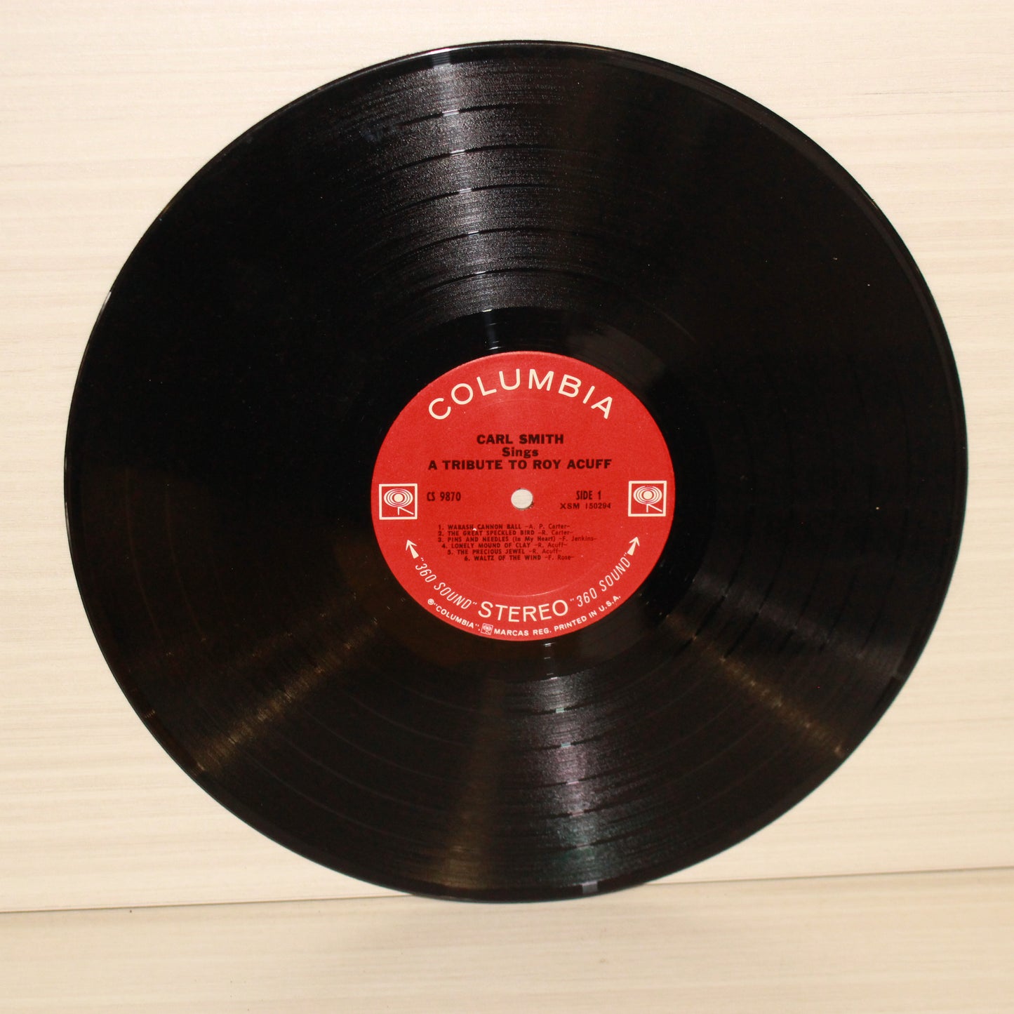 Carl Smith (3) : Carl Smith Sings A Tribute To Roy Acuff (LP,Album,Stereo)
