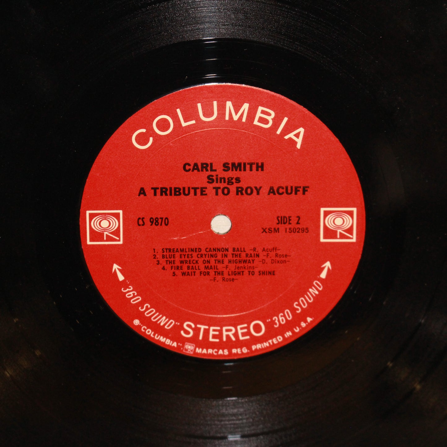 Carl Smith (3) : Carl Smith Sings A Tribute To Roy Acuff (LP,Album,Stereo)