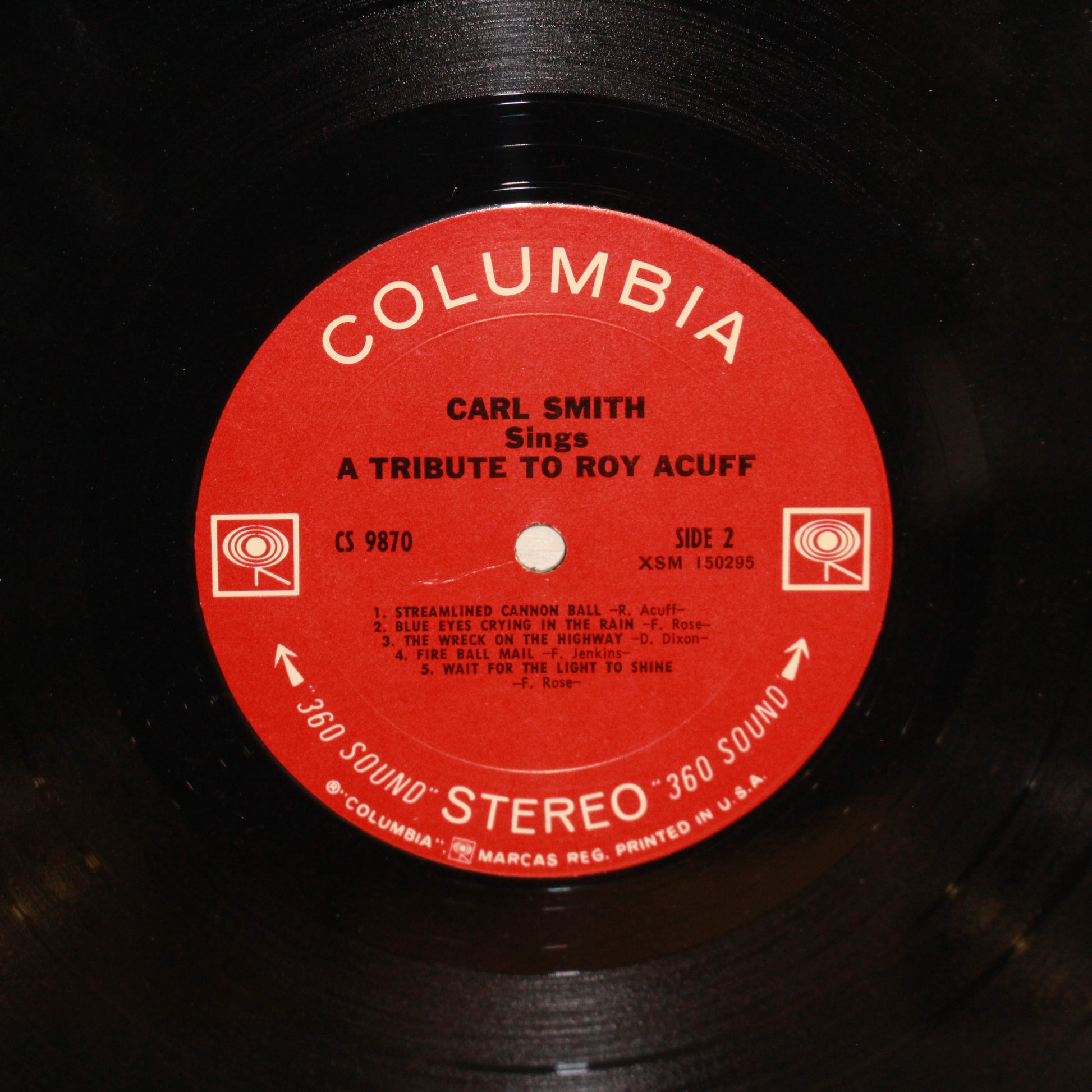 Carl Smith (3) : Carl Smith Sings A Tribute To Roy Acuff (LP,Album,Stereo)