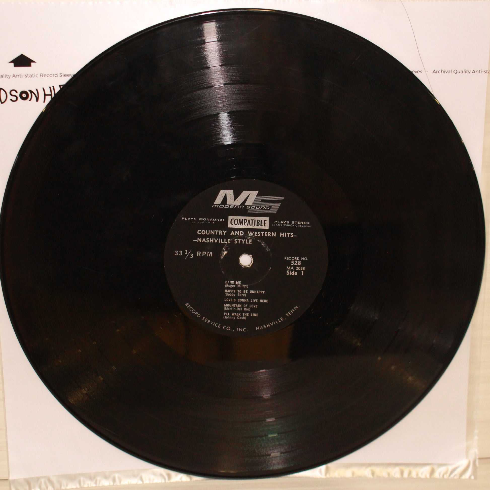 Unknown Artist : Pop Hits ...Nashville Style (LP,Stereo)