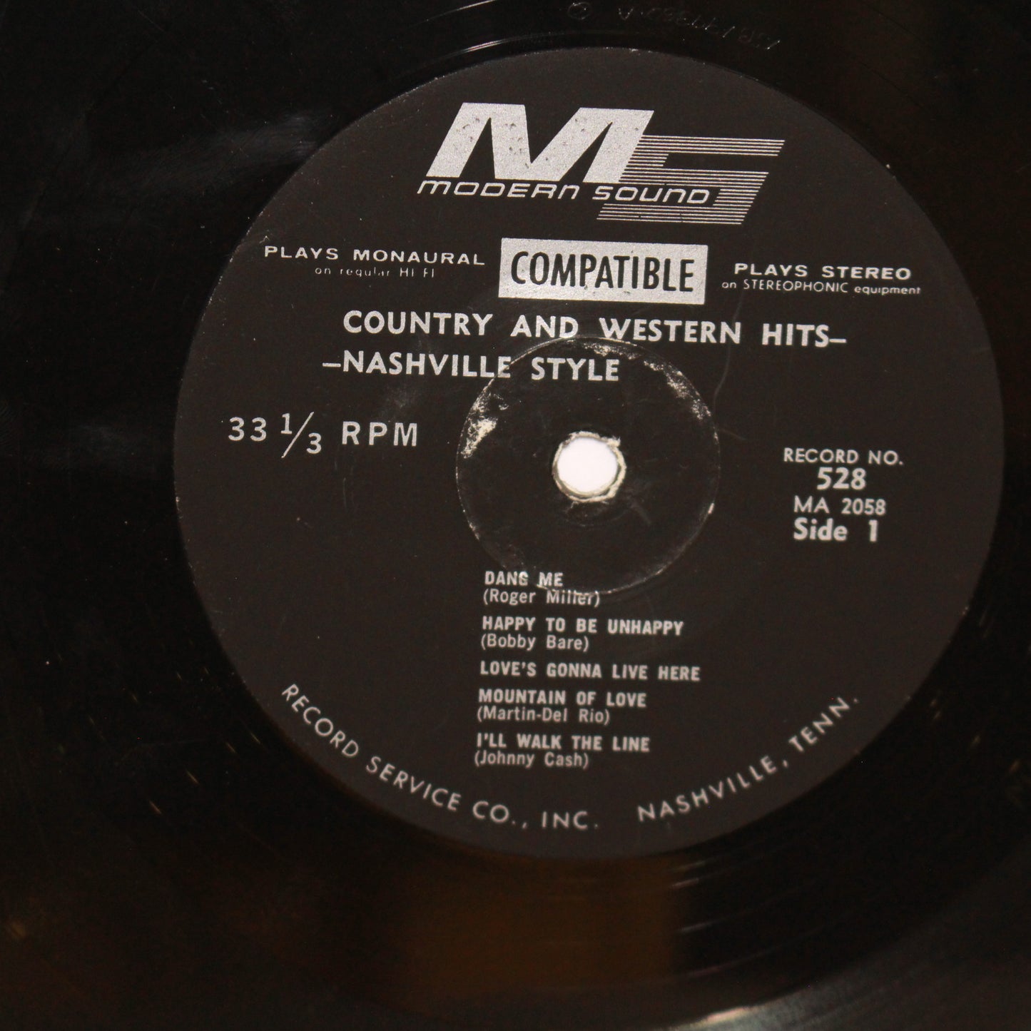 Unknown Artist : Pop Hits ...Nashville Style (LP,Stereo)