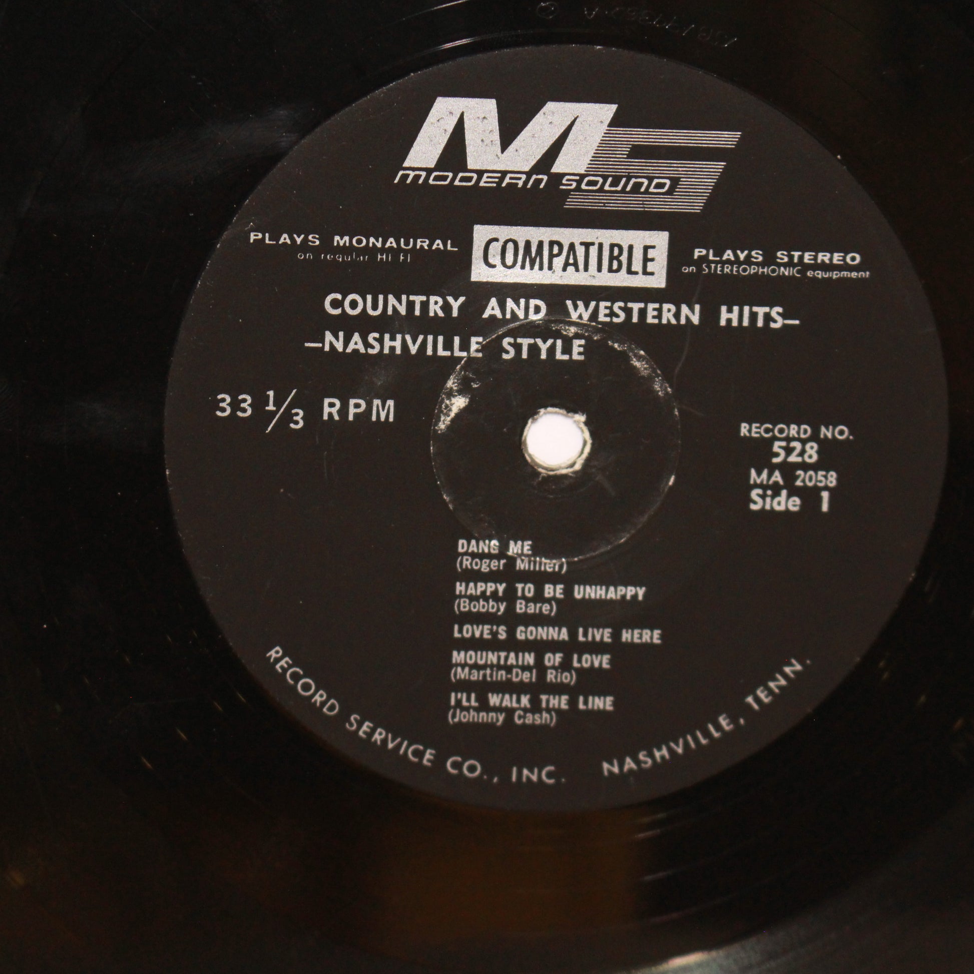 Unknown Artist : Pop Hits ...Nashville Style (LP,Stereo)