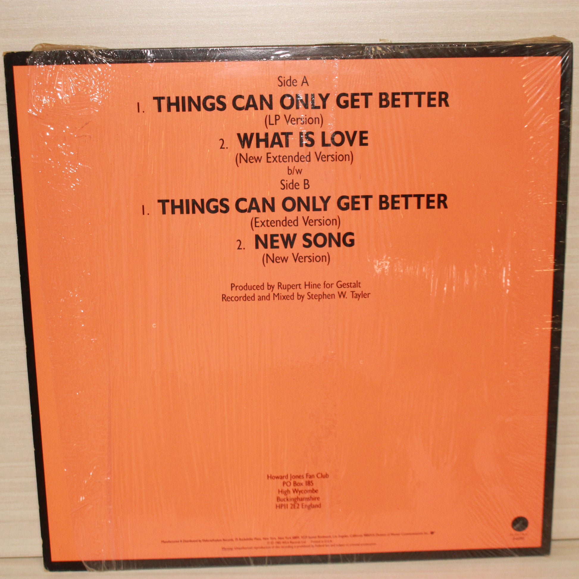 Howard Jones : Things Can Only Get Better (12",33 ⅓ RPM)
