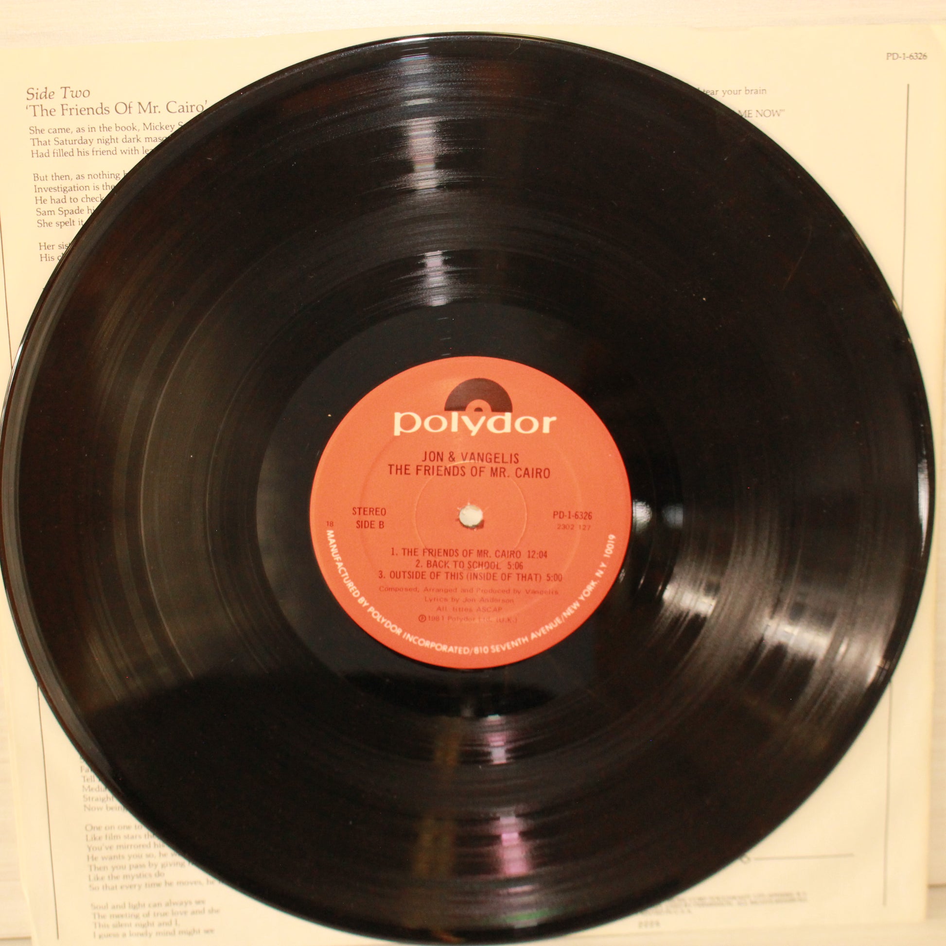 Jon & Vangelis : The Friends Of Mr. Cairo (LP,Album,Reissue)