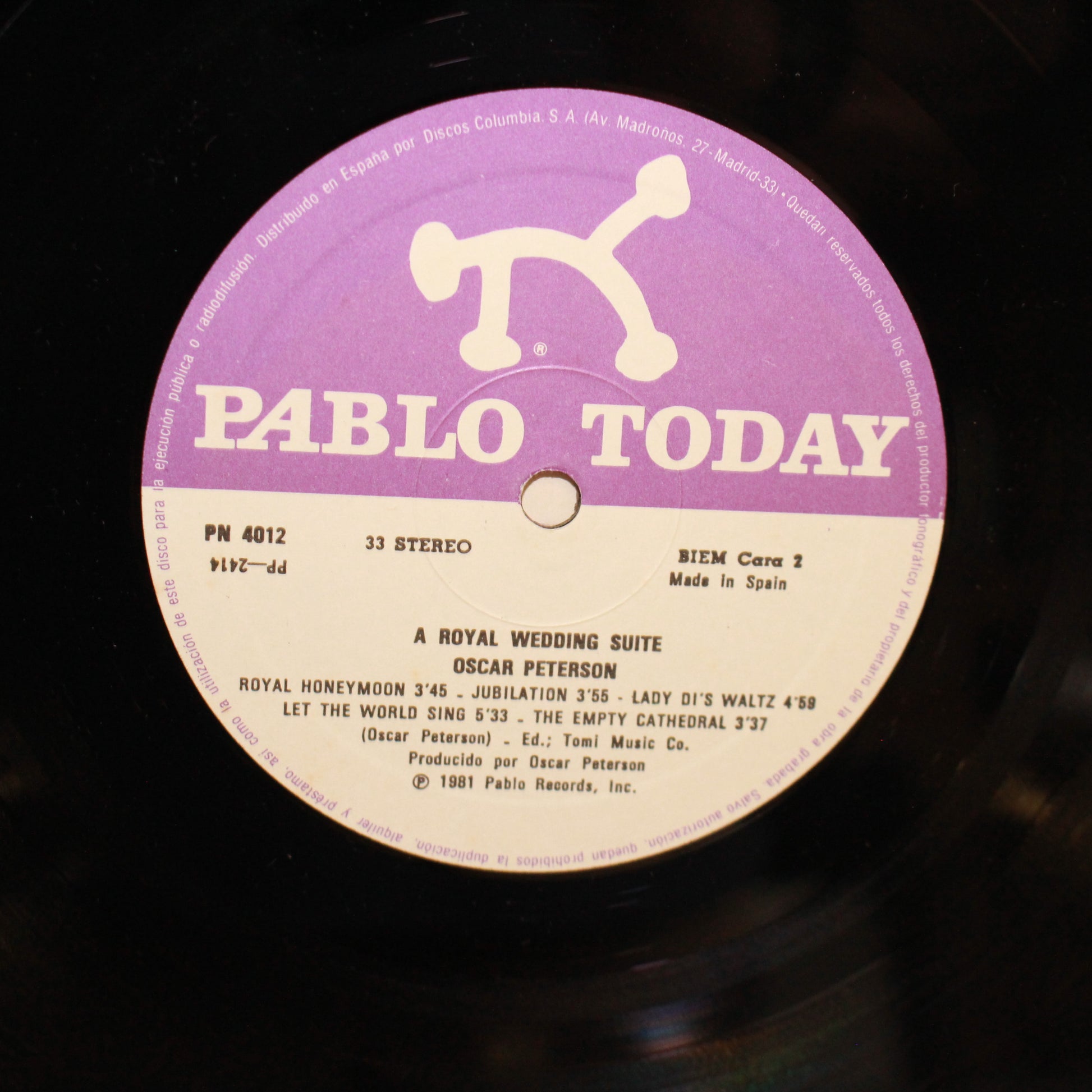 Oscar Peterson : A Royal Wedding Suite (LP)