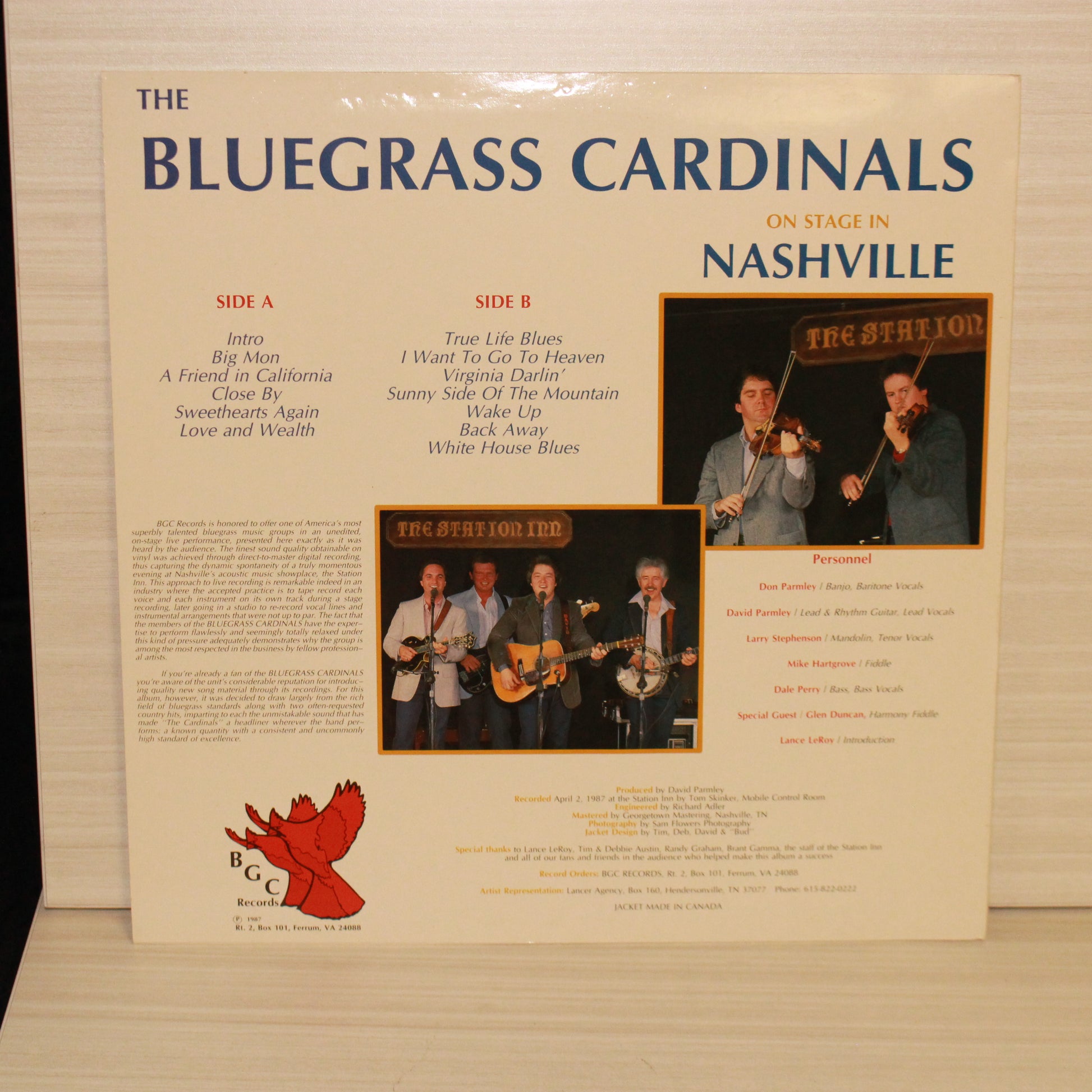 The Bluegrass Cardinals : On Stage In Nashville (LP,Album)