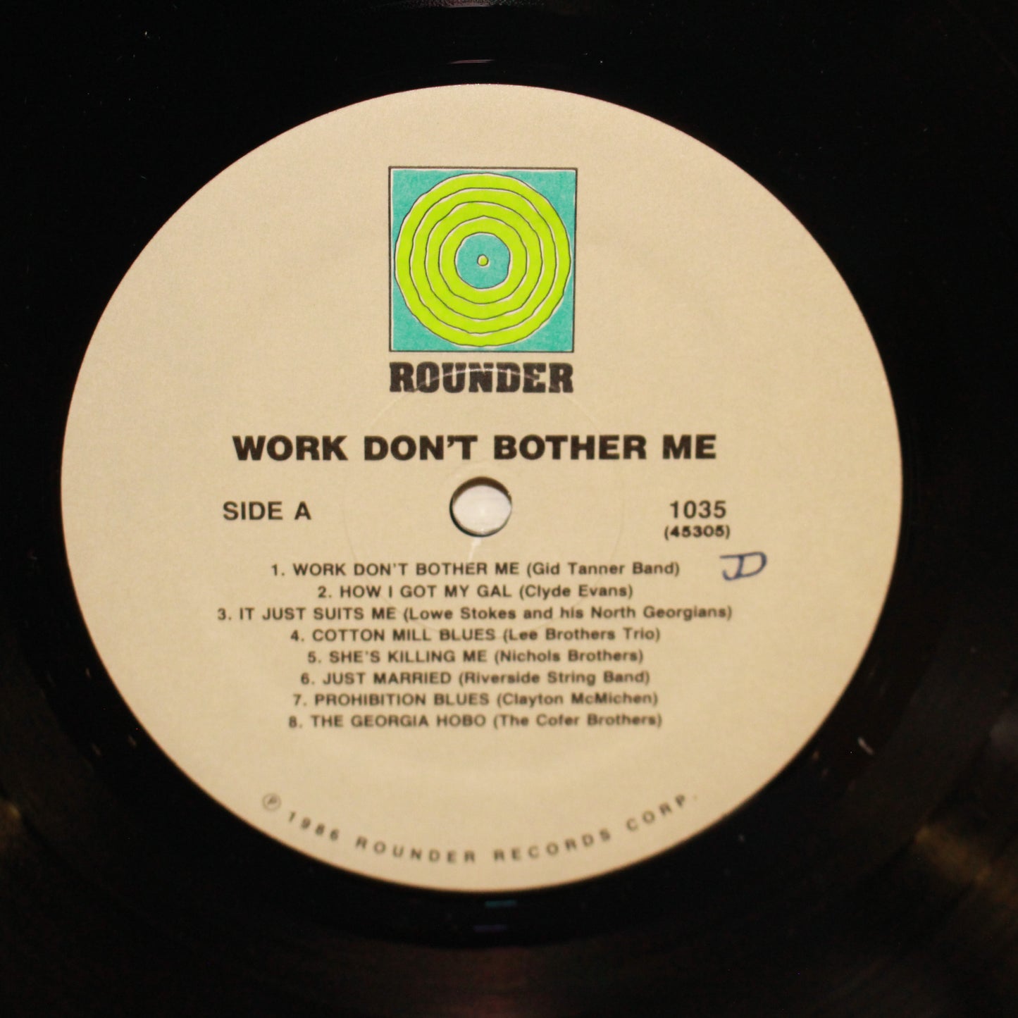 Various : Work Don't Bother Me / Old Time Comic Songs From North Georgia / Original 1926 -31 Recordings (LP,Compilation)