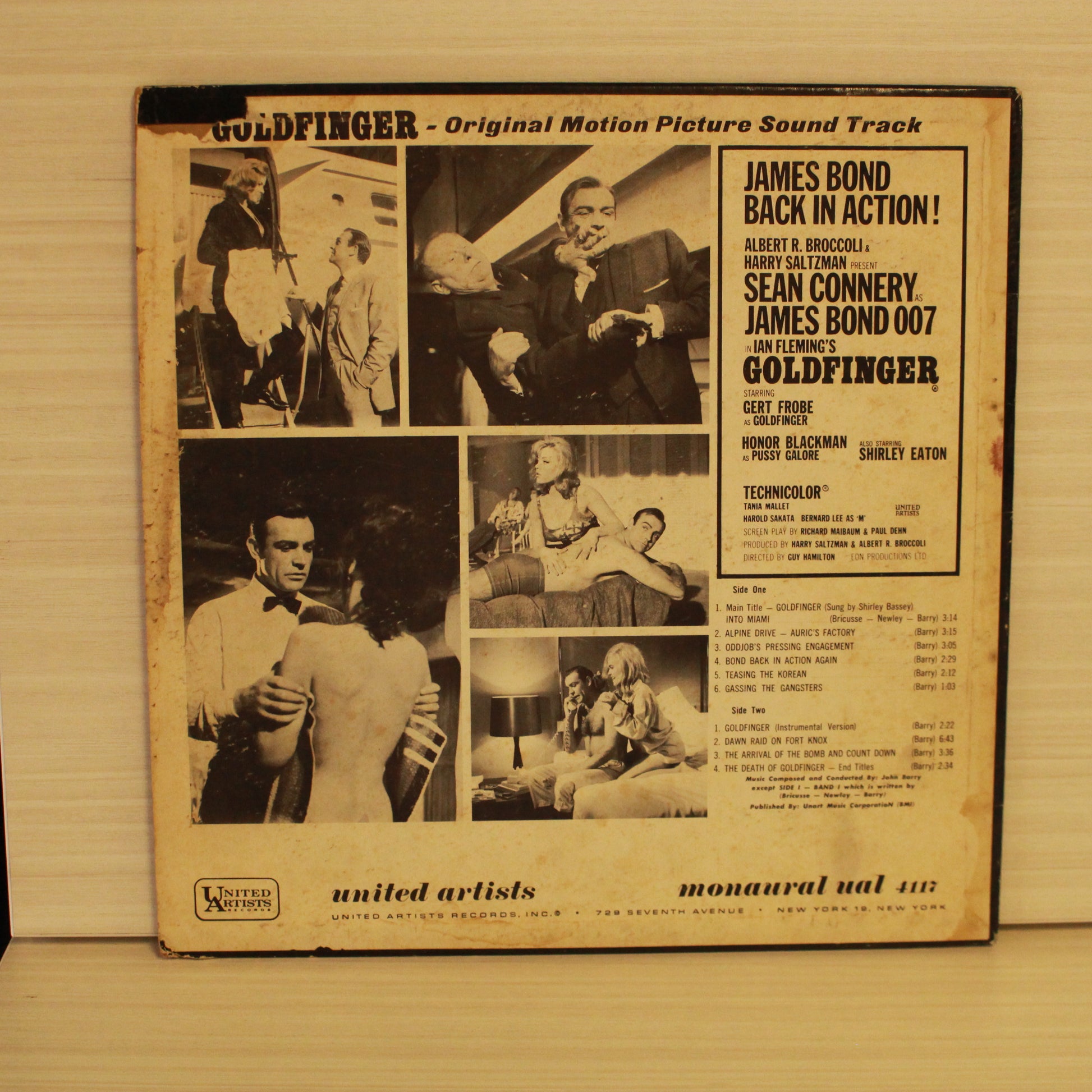 John Barry : Goldfinger (Original Motion Picture Soundtrack) (LP,Album,Mono)