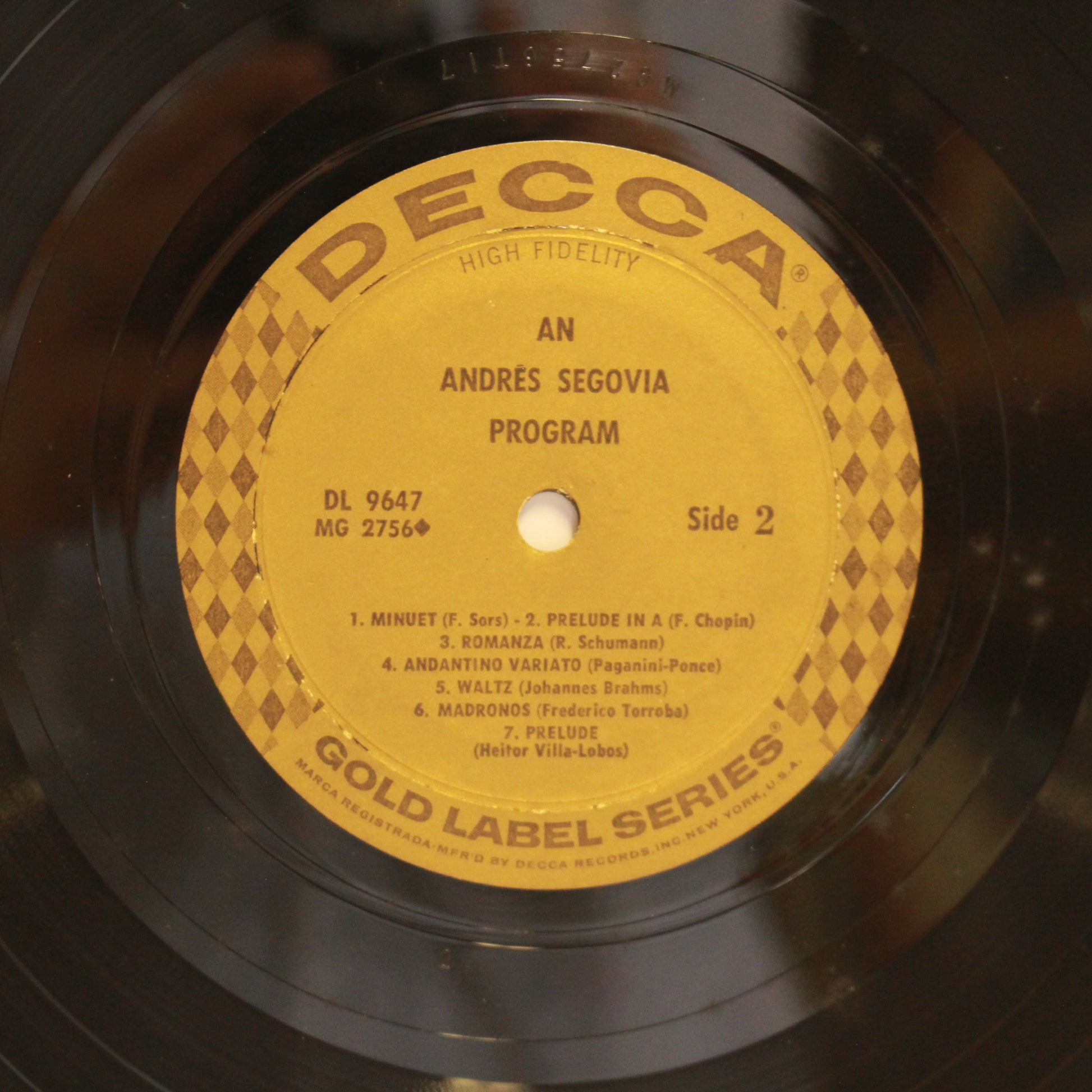 Andrés Segovia : Guitar Solos (LP)
