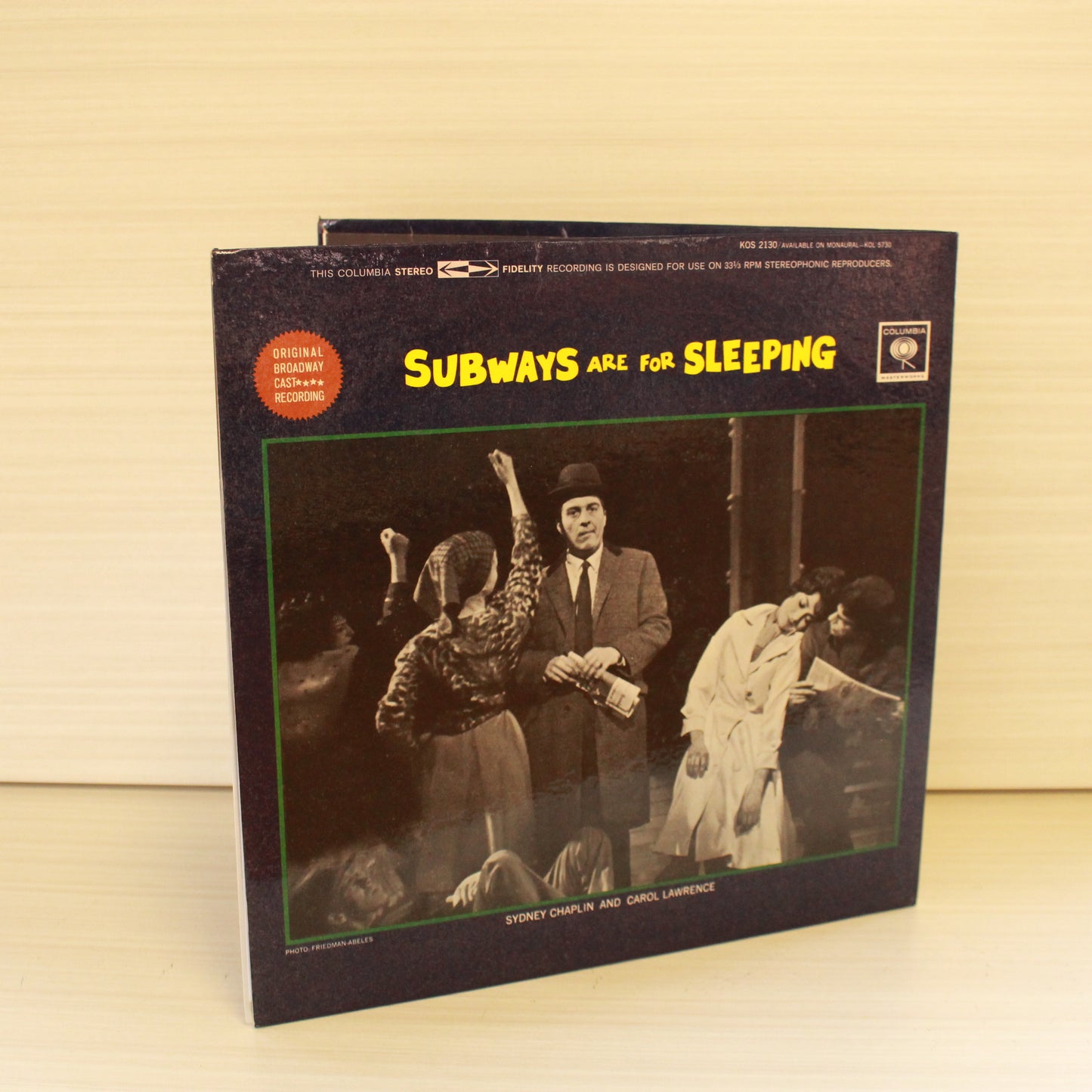 Jule Styne , Lyrics By Betty Comden And  Adolph Green / Featuring Sydney Chaplin, Carol Lawrence, Orson Bean , Presented By David Merrick (2) : Subways Are For Sleeping (Original Broadway Cast Recording) (LP,Album,Stereo)