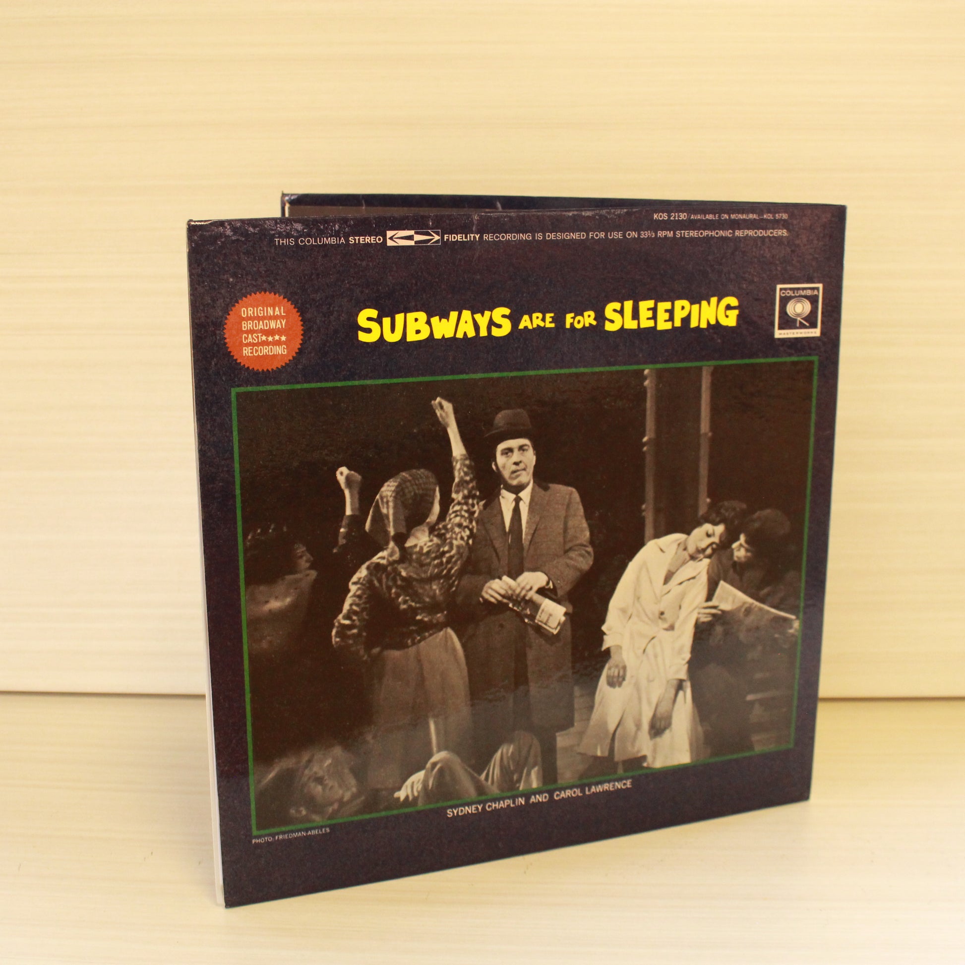 Jule Styne , Lyrics By Betty Comden And  Adolph Green / Featuring Sydney Chaplin, Carol Lawrence, Orson Bean , Presented By David Merrick (2) : Subways Are For Sleeping (Original Broadway Cast Recording) (LP,Album,Stereo)