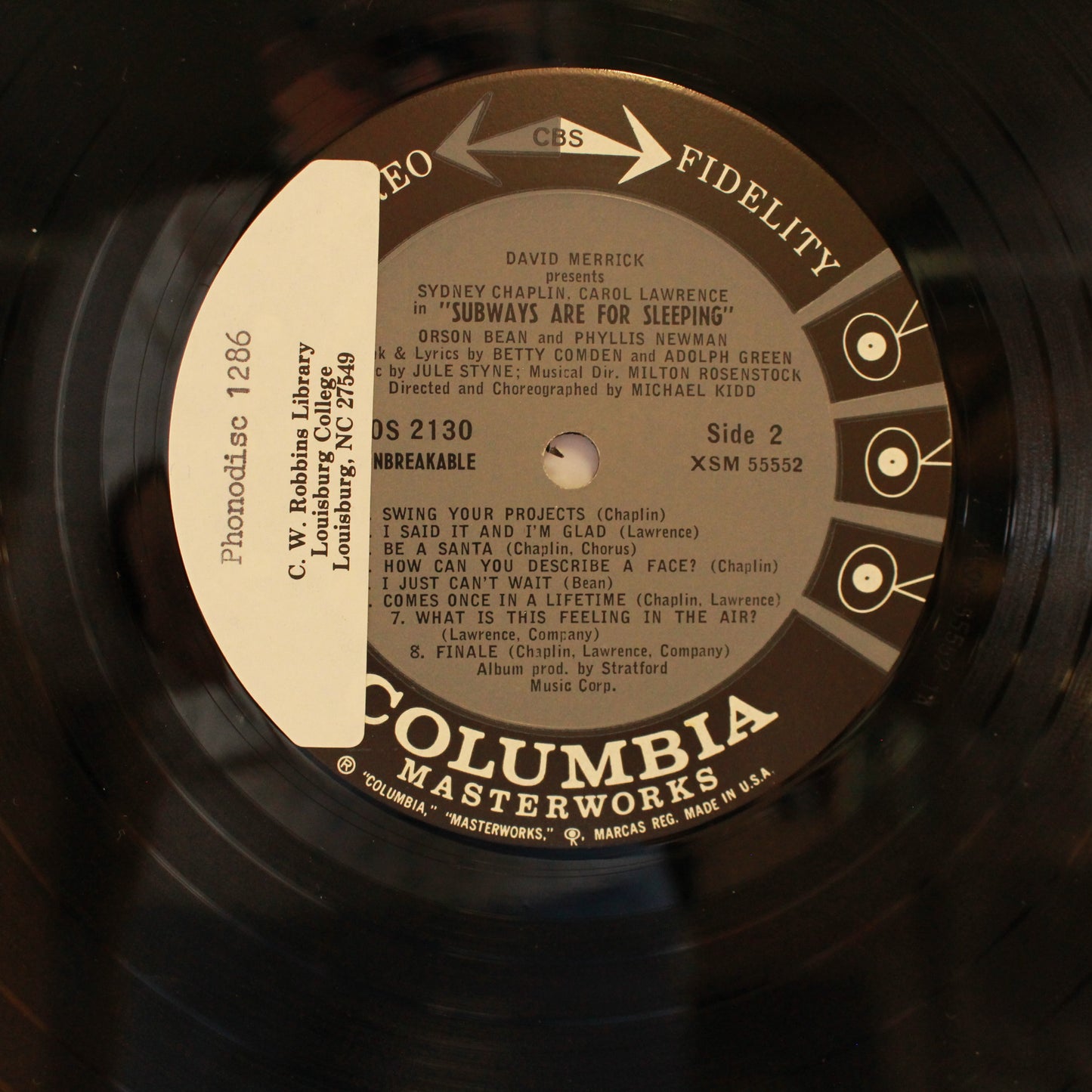 Jule Styne , Lyrics By Betty Comden And  Adolph Green / Featuring Sydney Chaplin, Carol Lawrence, Orson Bean , Presented By David Merrick (2) : Subways Are For Sleeping (Original Broadway Cast Recording) (LP,Album,Stereo)