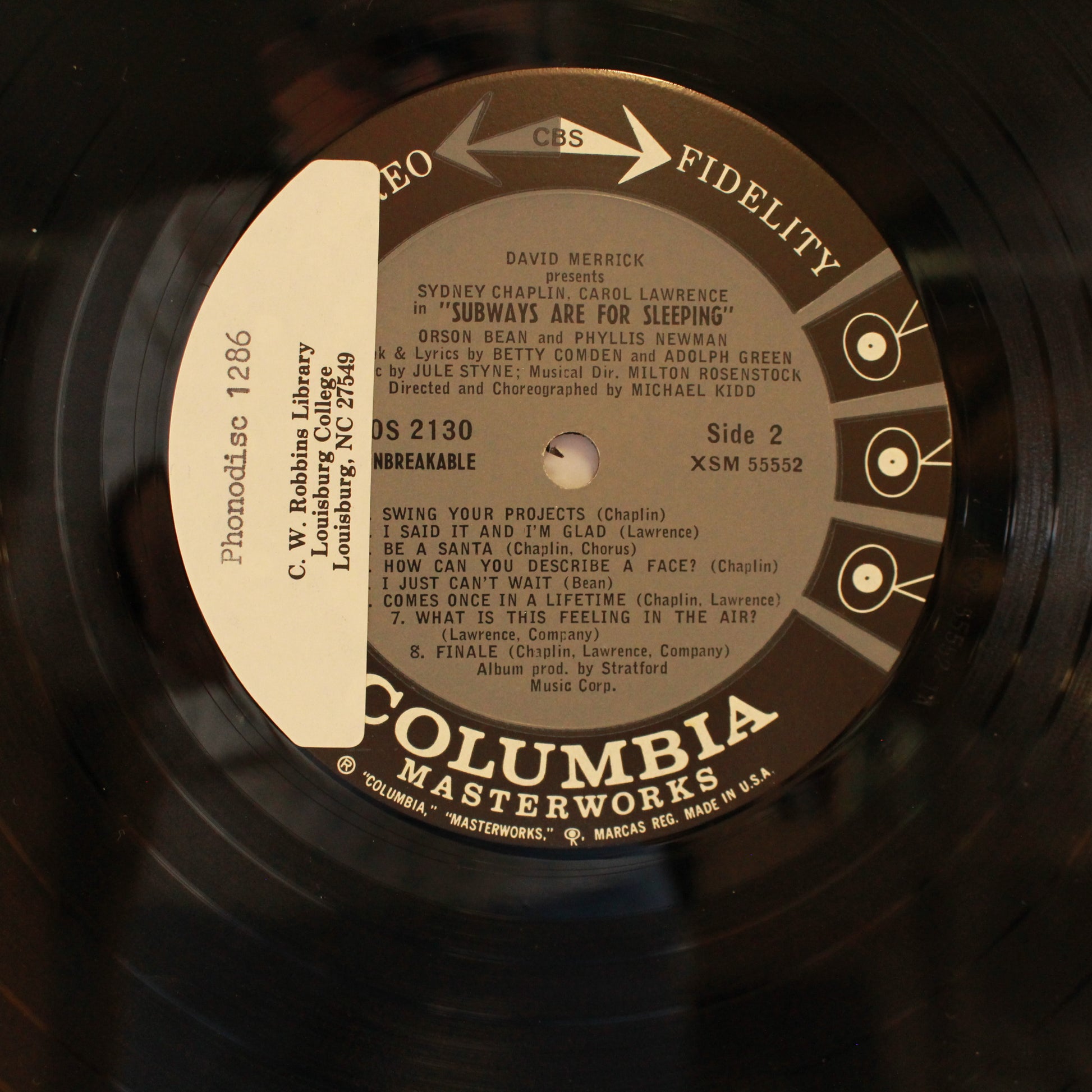 Jule Styne , Lyrics By Betty Comden And  Adolph Green / Featuring Sydney Chaplin, Carol Lawrence, Orson Bean , Presented By David Merrick (2) : Subways Are For Sleeping (Original Broadway Cast Recording) (LP,Album,Stereo)