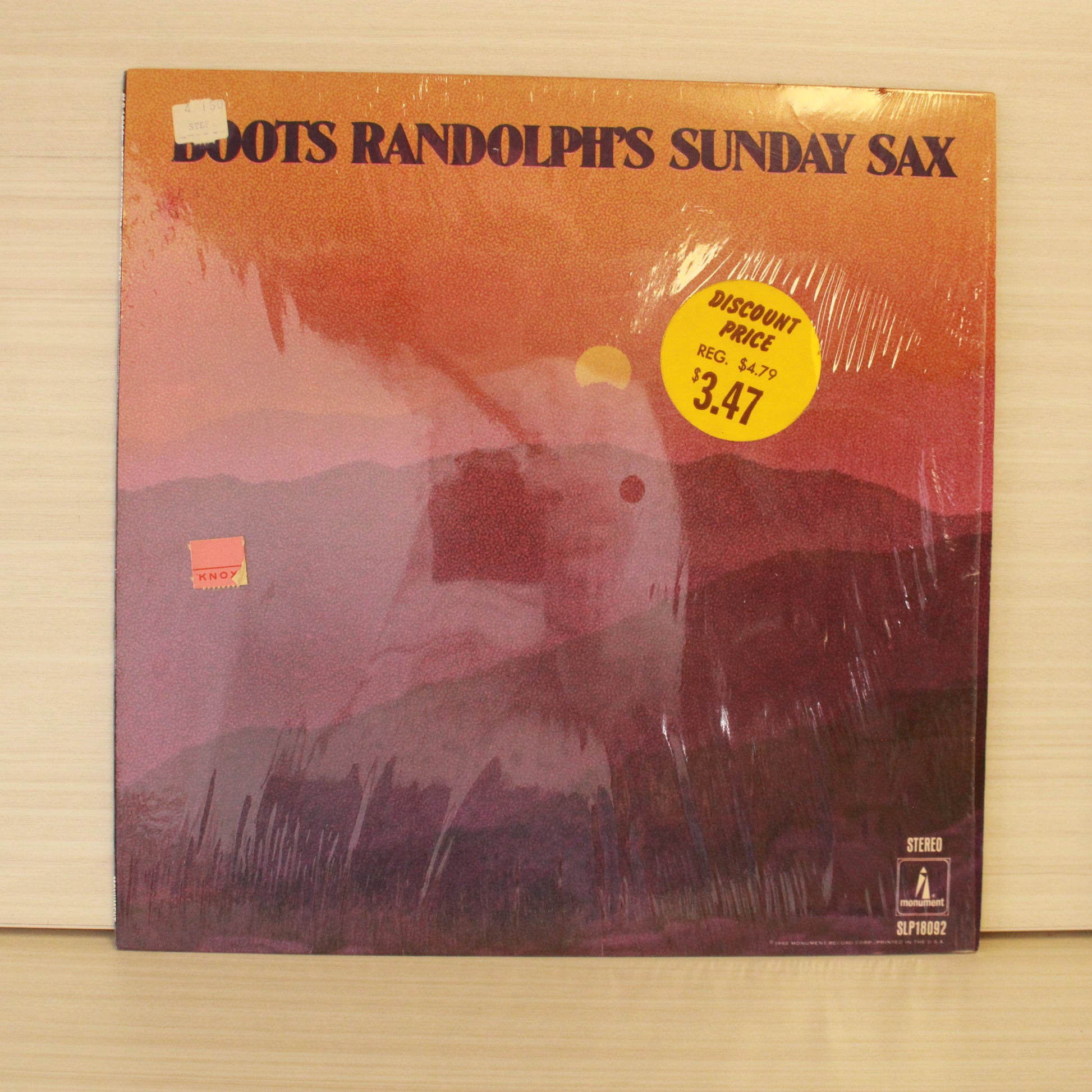 Boots Randolph : Sunday Sax (LP,Album,Stereo)