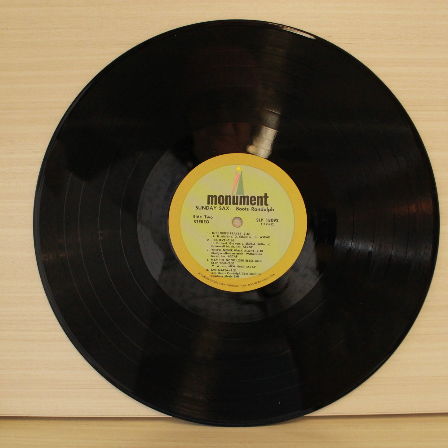 Boots Randolph : Sunday Sax (LP,Album,Stereo)