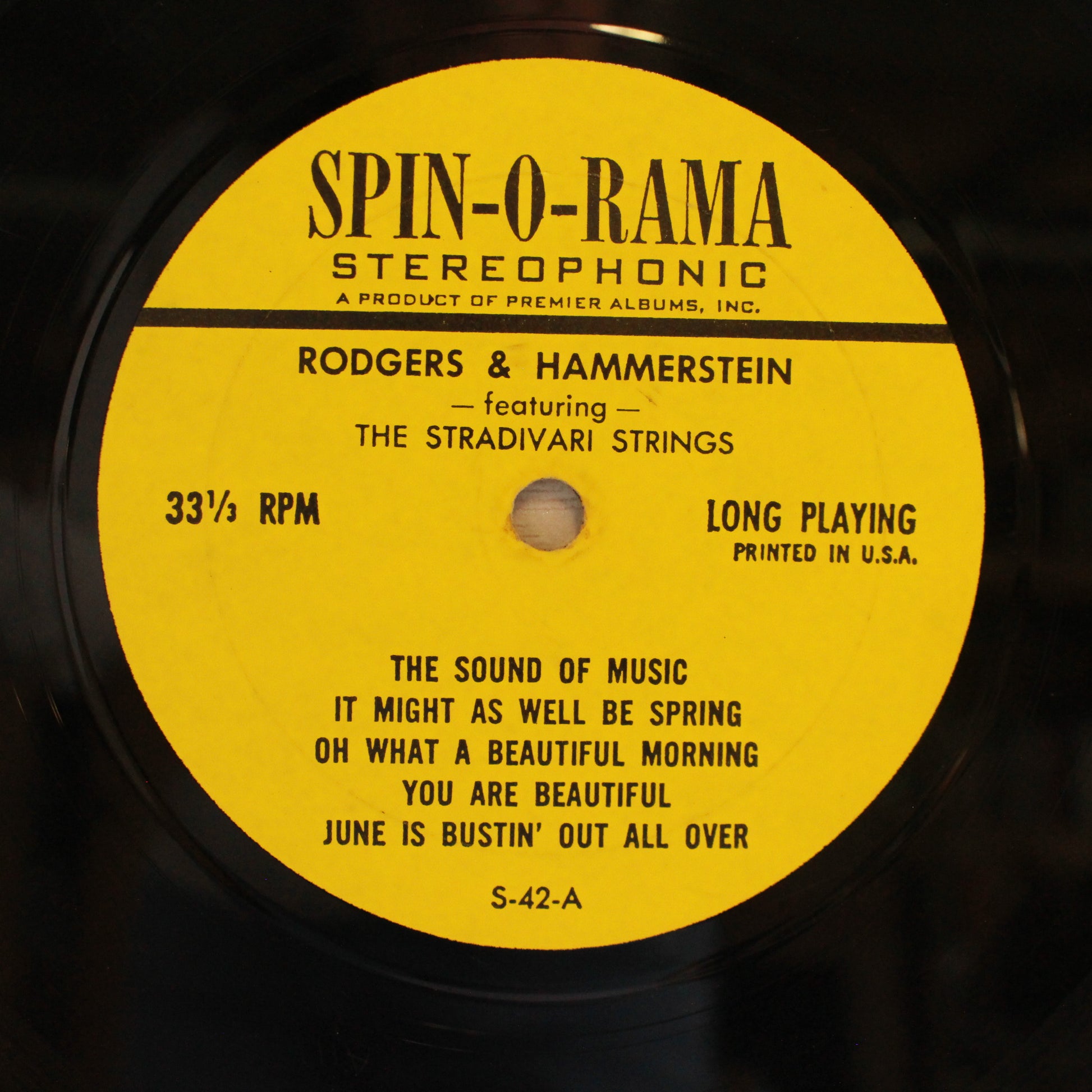 Stradivari Strings : Ping Pong Percussion:  Rodgers & Hammerstein (LP,Stereo)