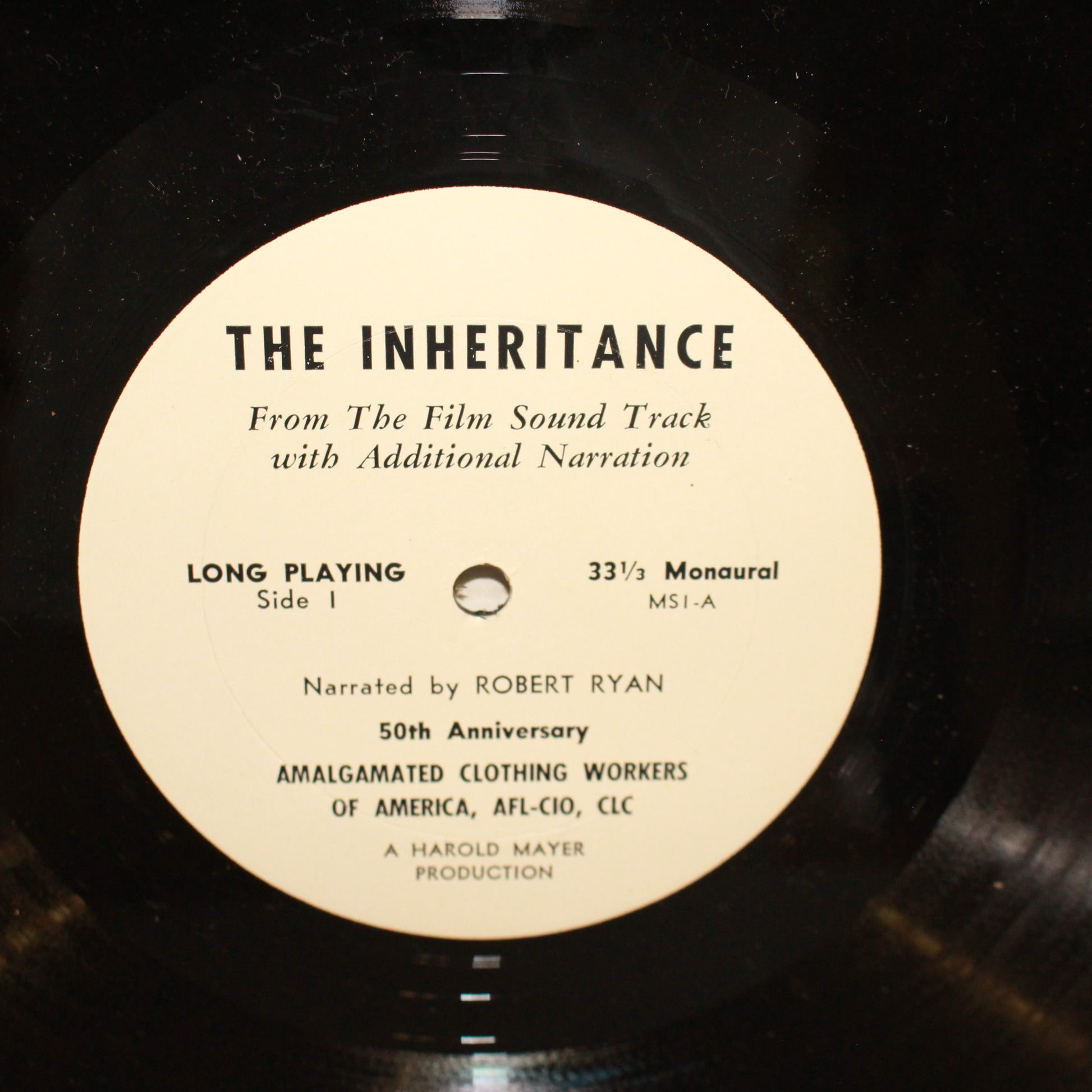 Robert Ryan, George Kleinsinger : The Inheritance: From The Film Sound Track With Additional Narration (LP,Mono)
