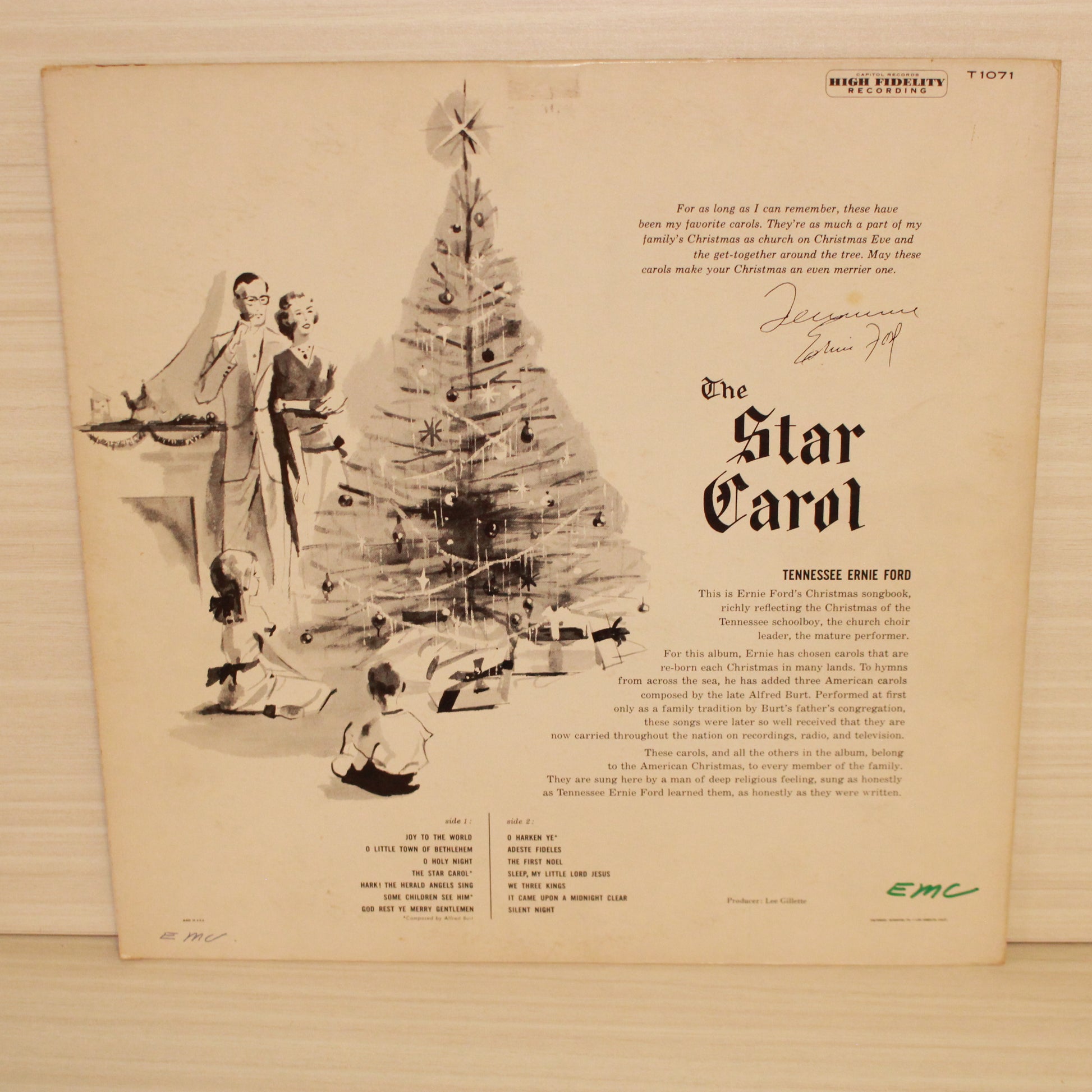 Tennessee Ernie Ford : The Star Carol (LP,Album,Repress,Mono)