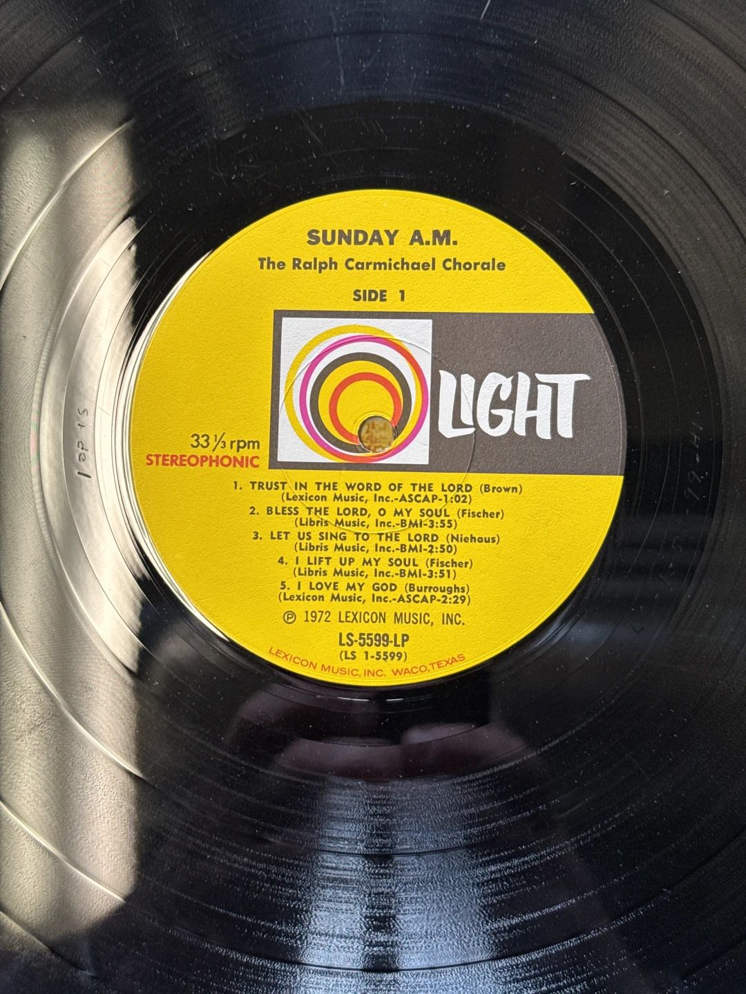 Ralph Carmichael Chorale, The – Sunday A.M. (1972, Light Records)