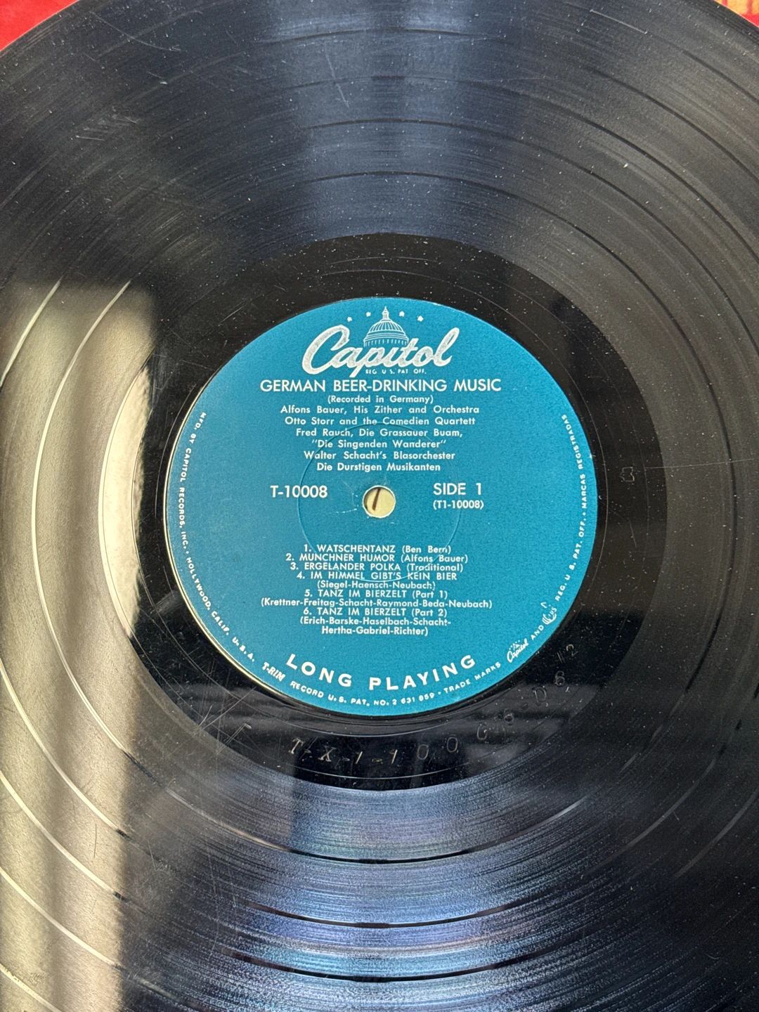 Various – German Beer-Drinking Music (1957, Capitol Records)