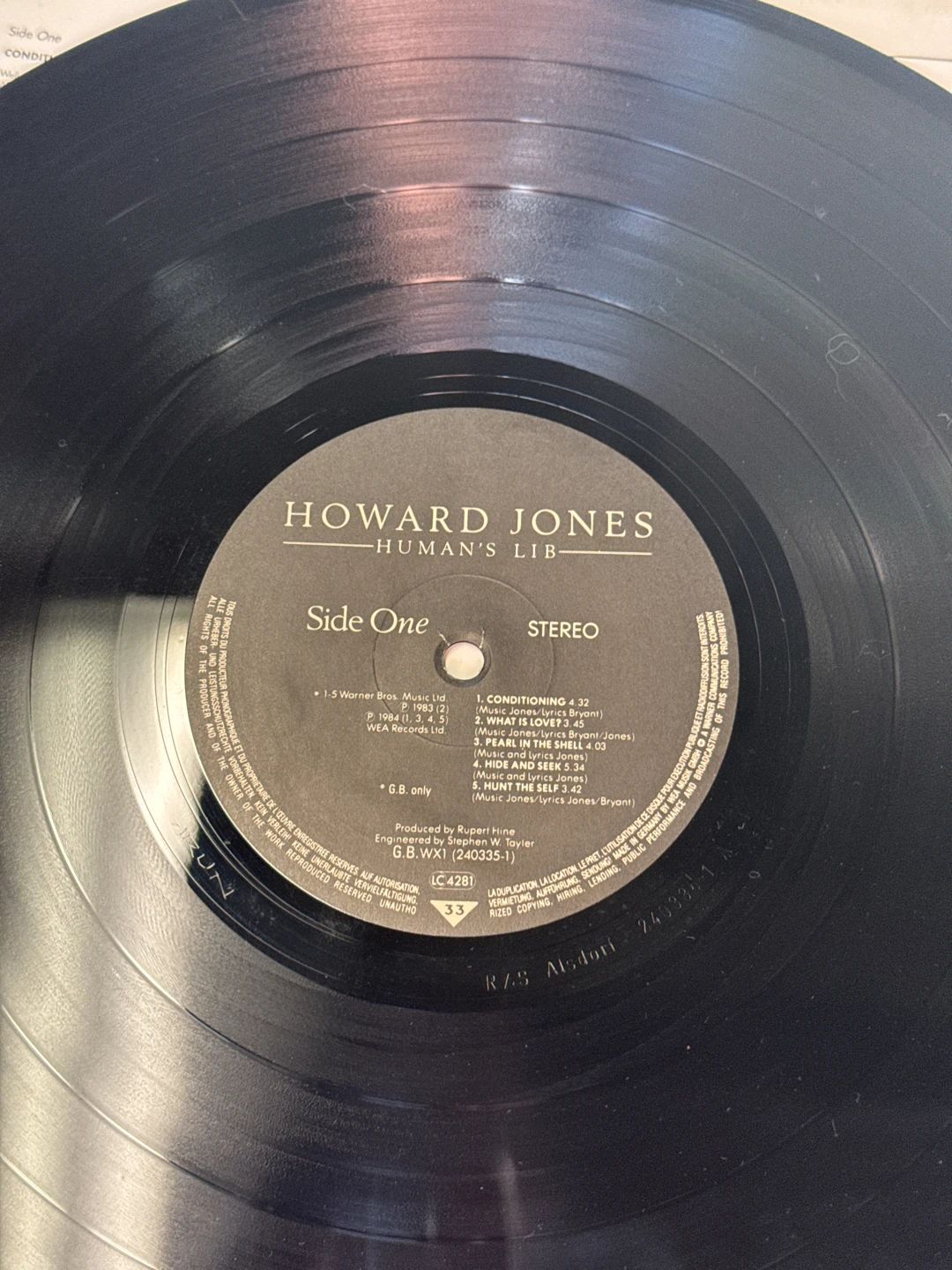 Howard Jones – Human's Lib (1984, WEA)