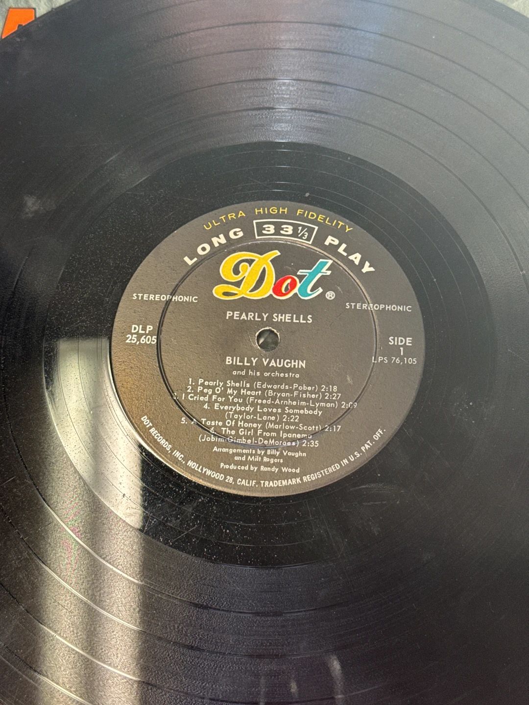 Billy Vaughn – Pearly Shells (1964, Dot Records)