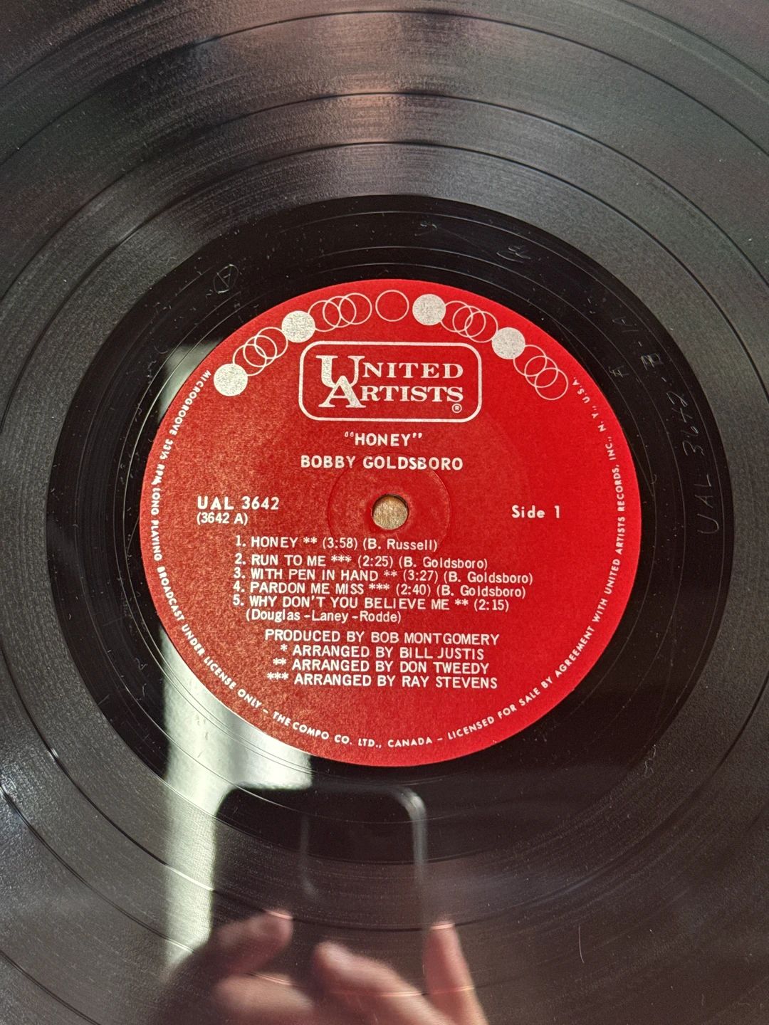 Bobby Goldsboro – Honey (United Artists Records)