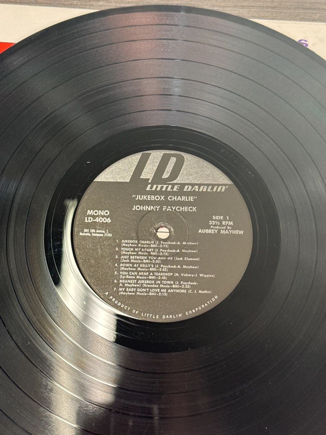 Johnny Paycheck – Jukebox Charlie And Other Songs That Make The Jukebox Play (1967, Little Darlin')